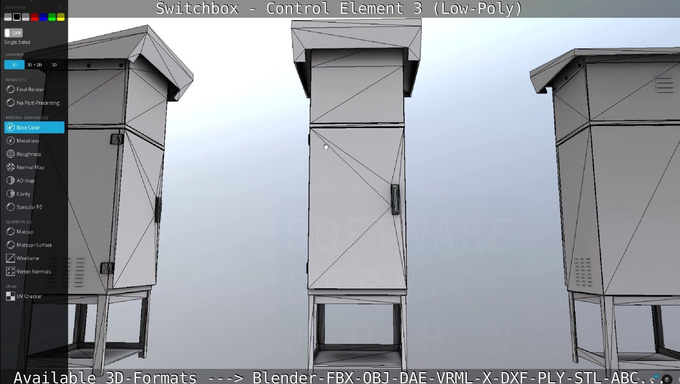 Switchbox - Control Element 3 - Low-Poly Low-poly 3D model_69