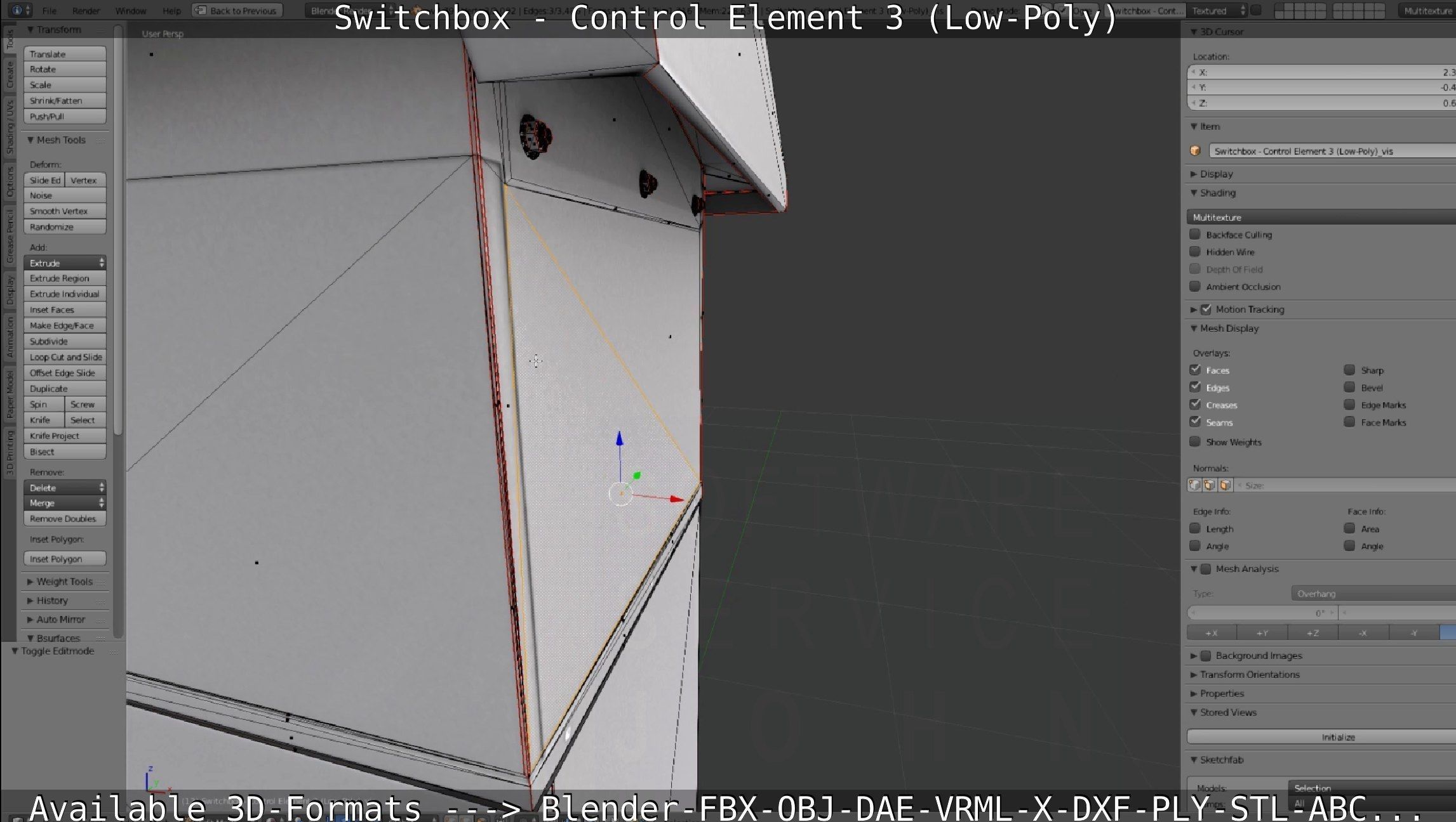Switchbox - Control Element 3 - Low-Poly Low-poly 3D model_118