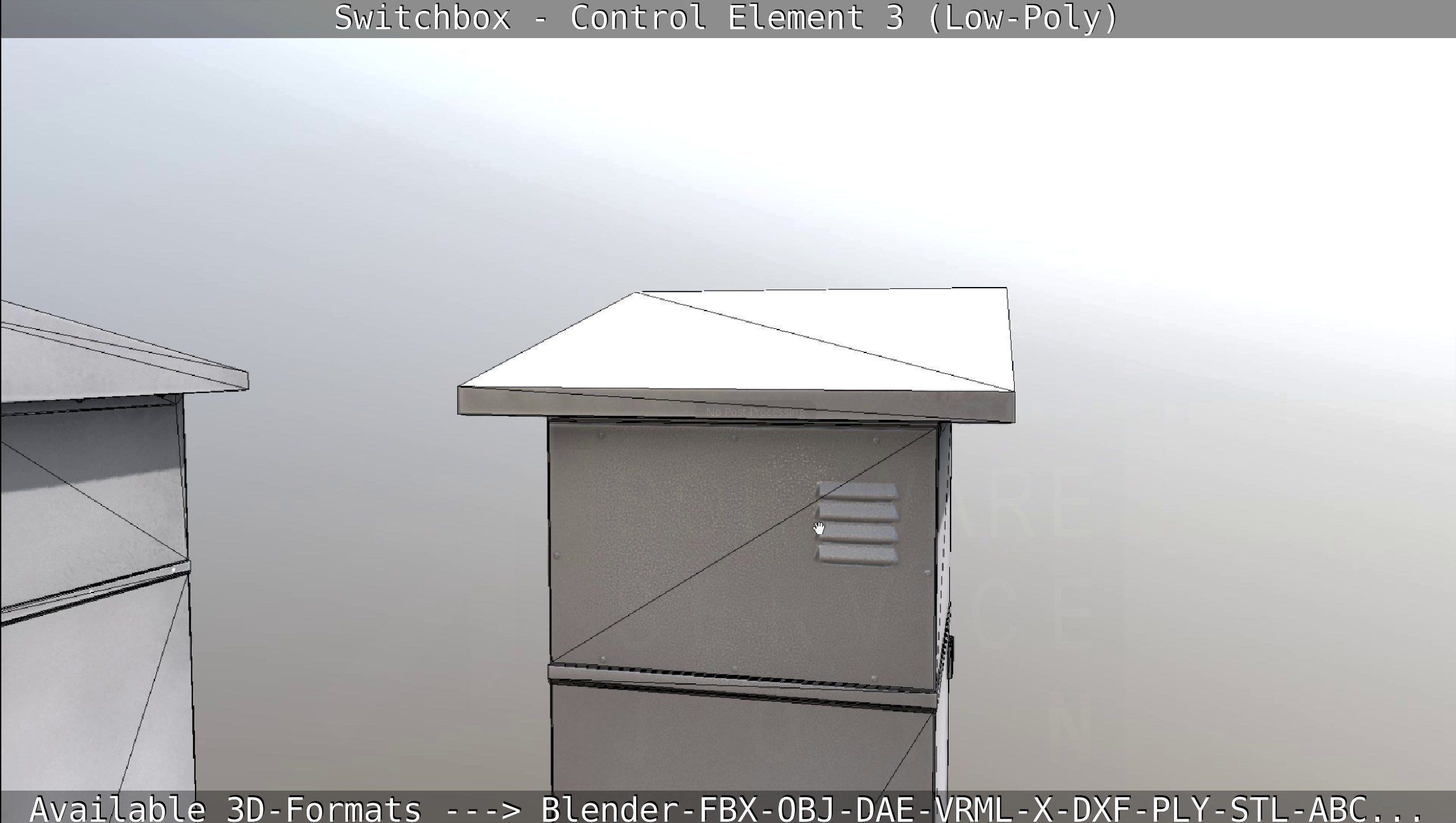 Switchbox - Control Element 3 - Low-Poly Low-poly 3D model_63