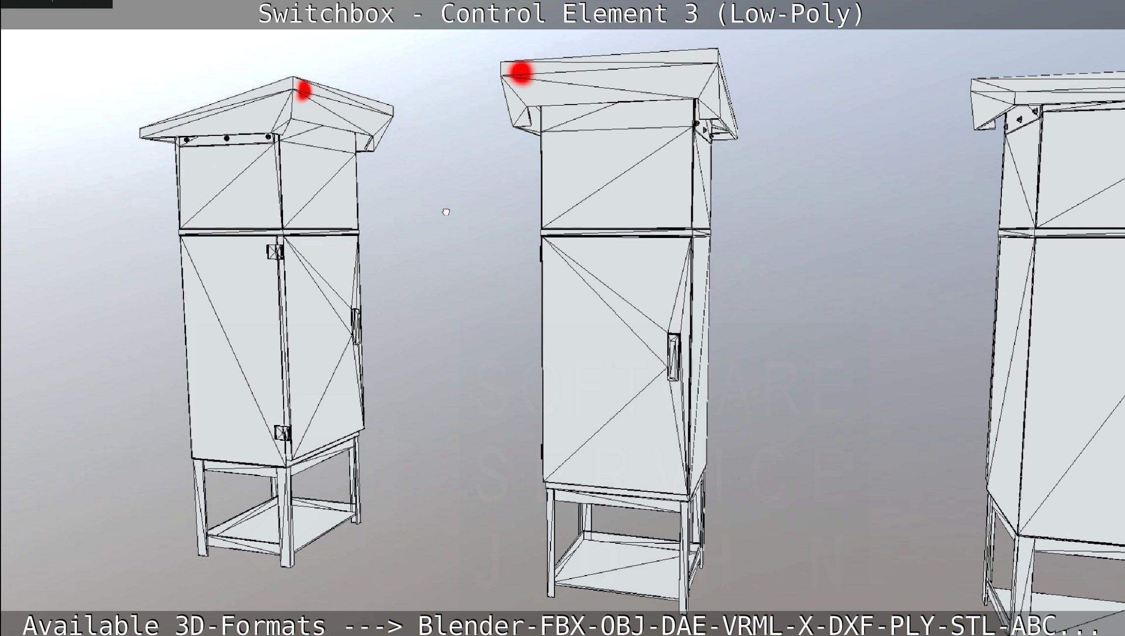 Switchbox - Control Element 3 - Low-Poly Low-poly 3D model_94
