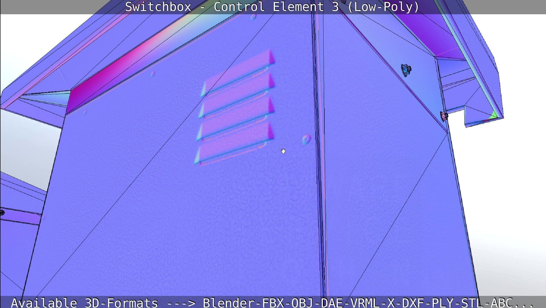 Switchbox - Control Element 3 - Low-Poly Low-poly 3D model_57