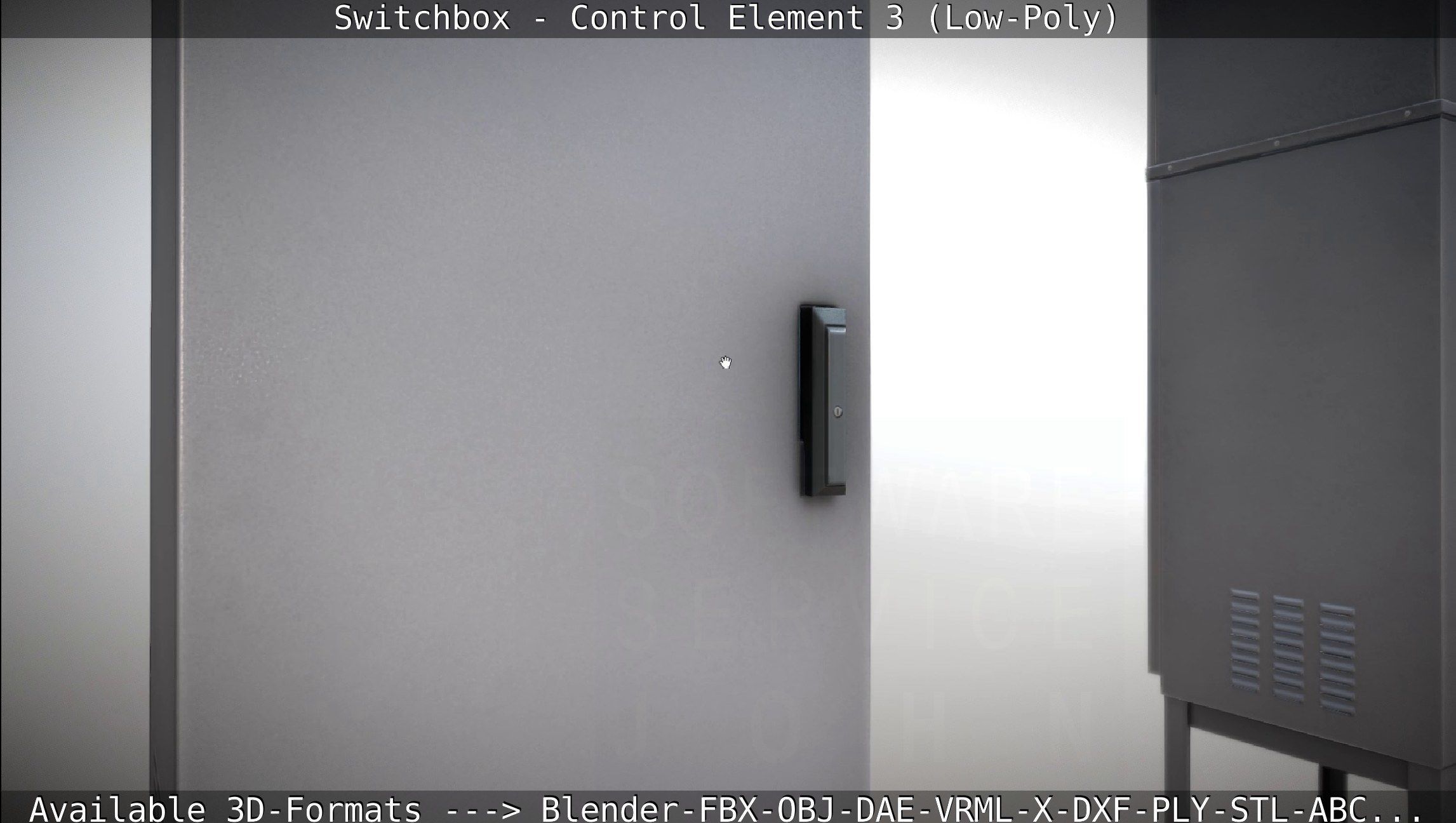 Switchbox - Control Element 3 - Low-Poly Low-poly 3D model_10