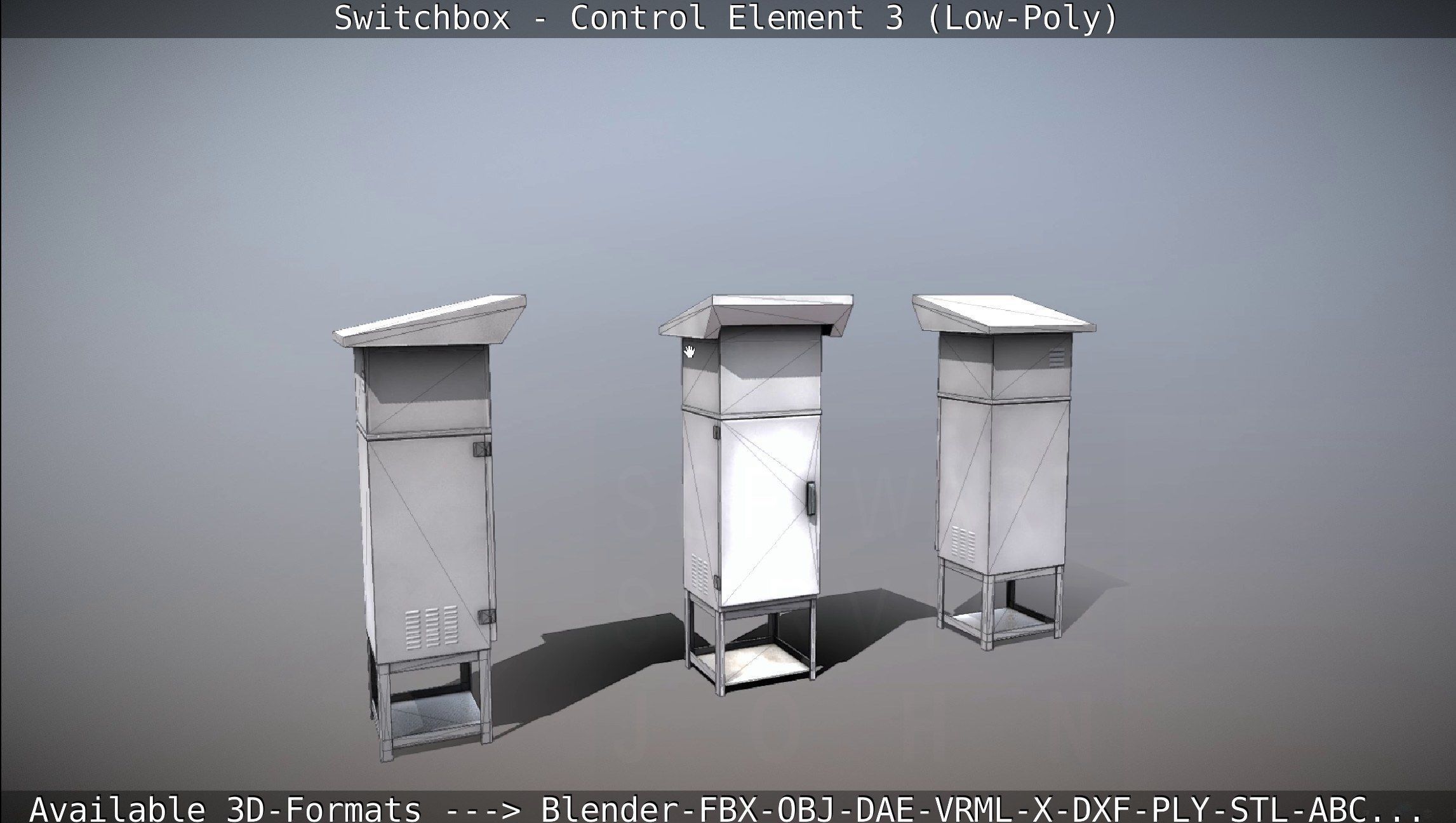 Switchbox - Control Element 3 - Low-Poly Low-poly 3D model_30