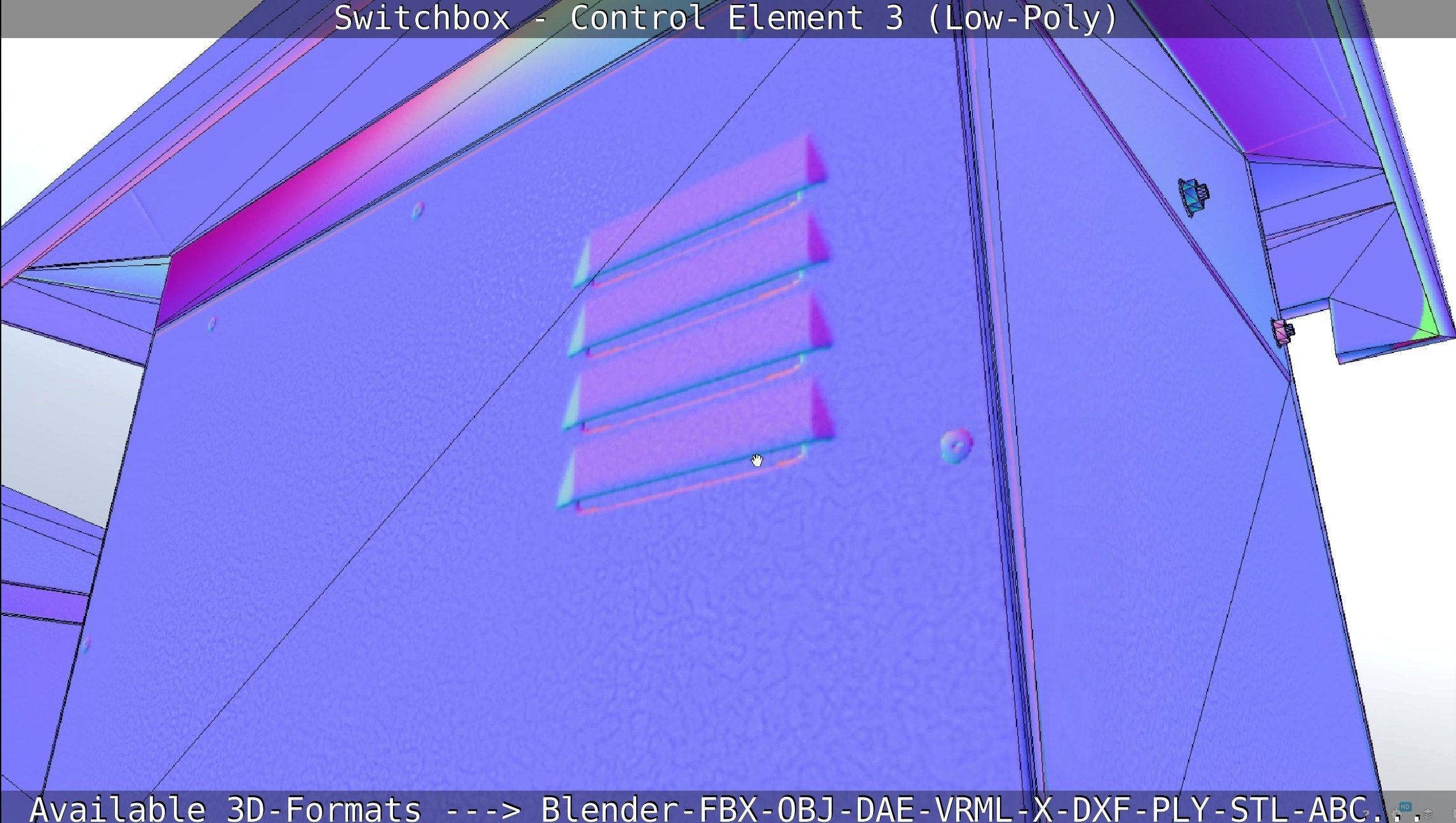 Switchbox - Control Element 3 - Low-Poly Low-poly 3D model_58