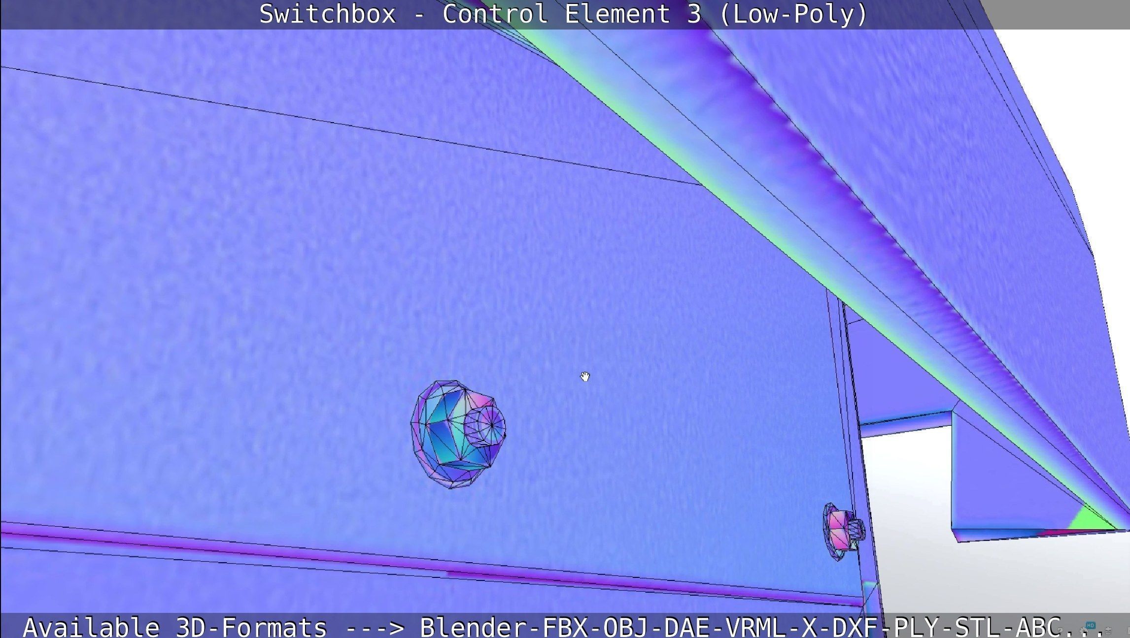 Switchbox - Control Element 3 - Low-Poly Low-poly 3D model_56