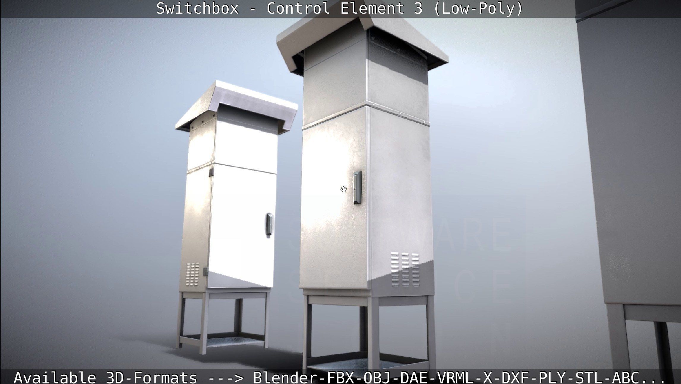 Switchbox - Control Element 3 - Low-Poly Low-poly 3D model_18