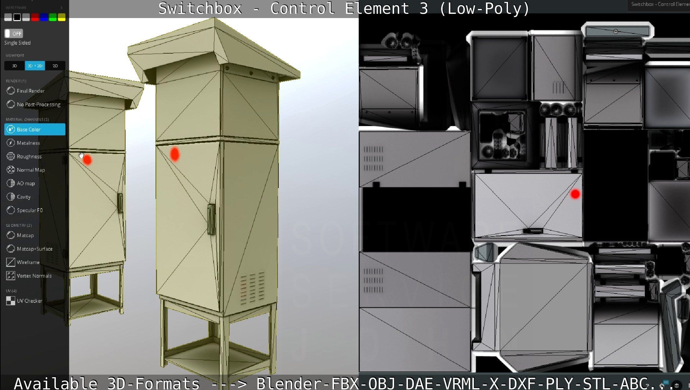 Switchbox - Control Element 3 - Low-Poly Low-poly 3D model_78