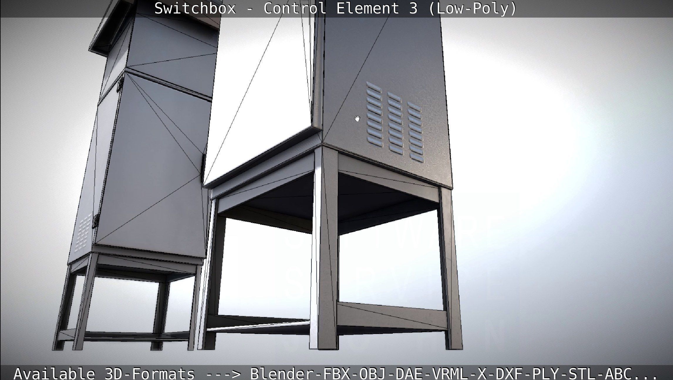 Switchbox - Control Element 3 - Low-Poly Low-poly 3D model_33