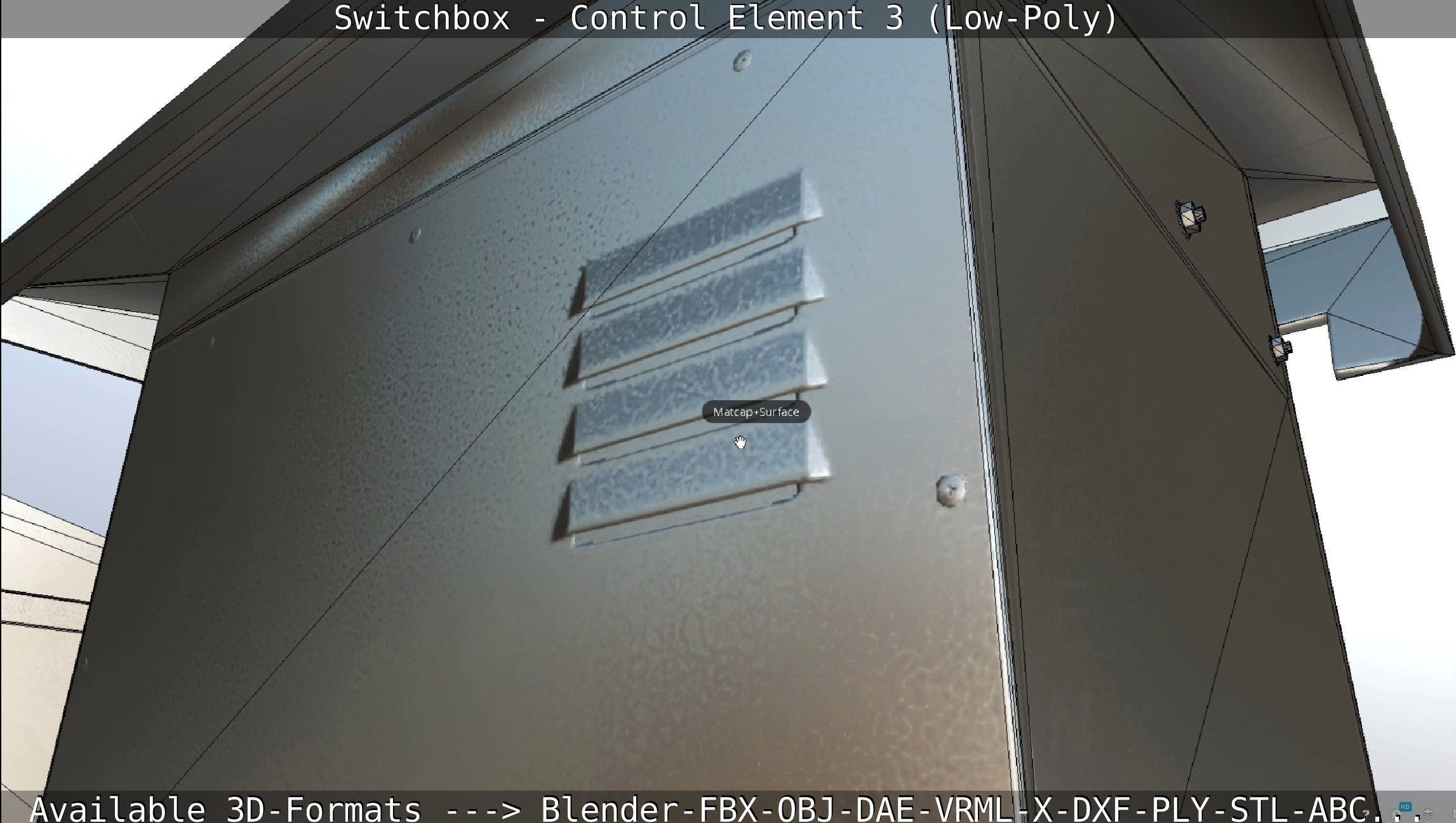 Switchbox - Control Element 3 - Low-Poly Low-poly 3D model_60