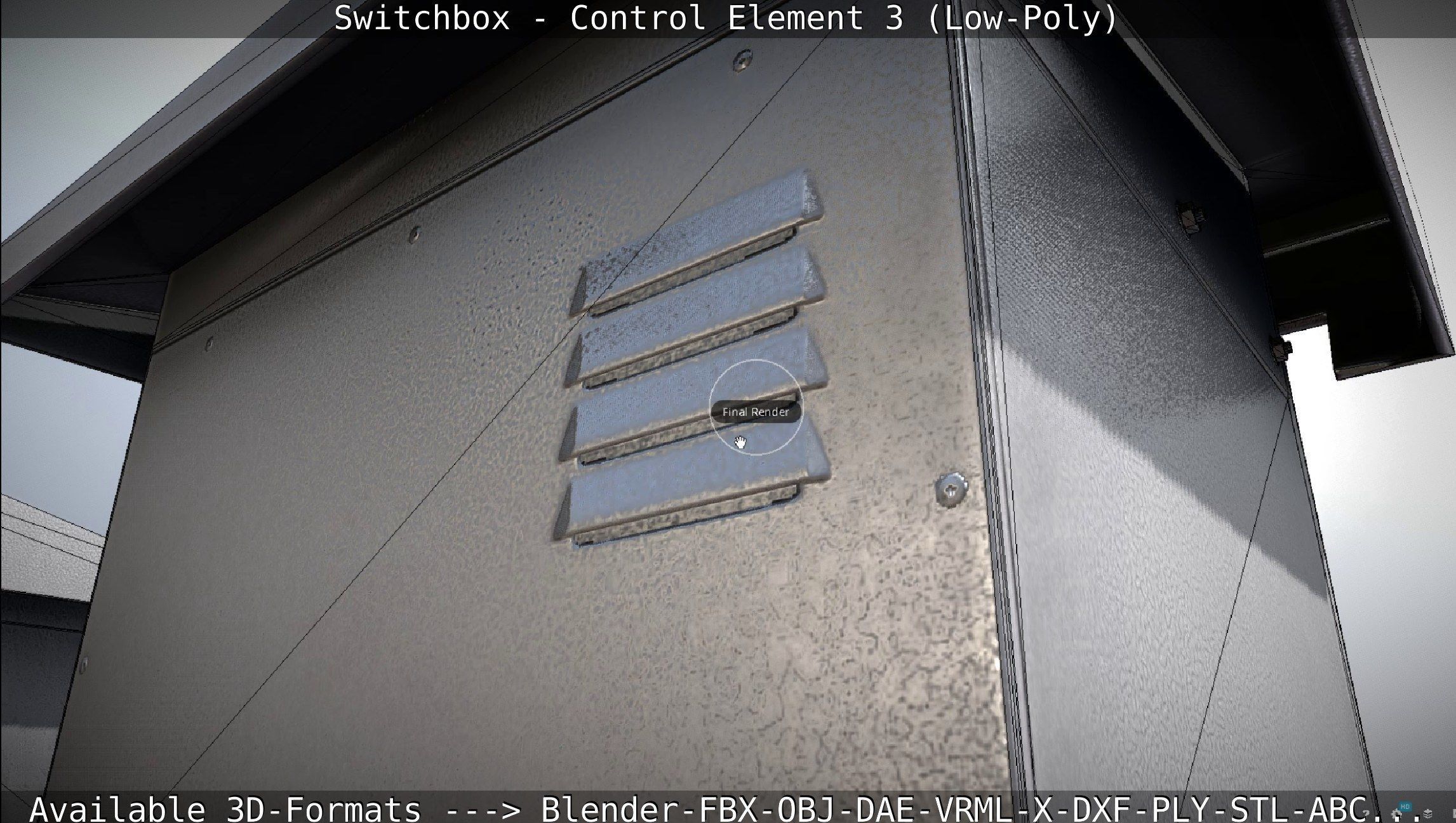 Switchbox - Control Element 3 - Low-Poly Low-poly 3D model_61