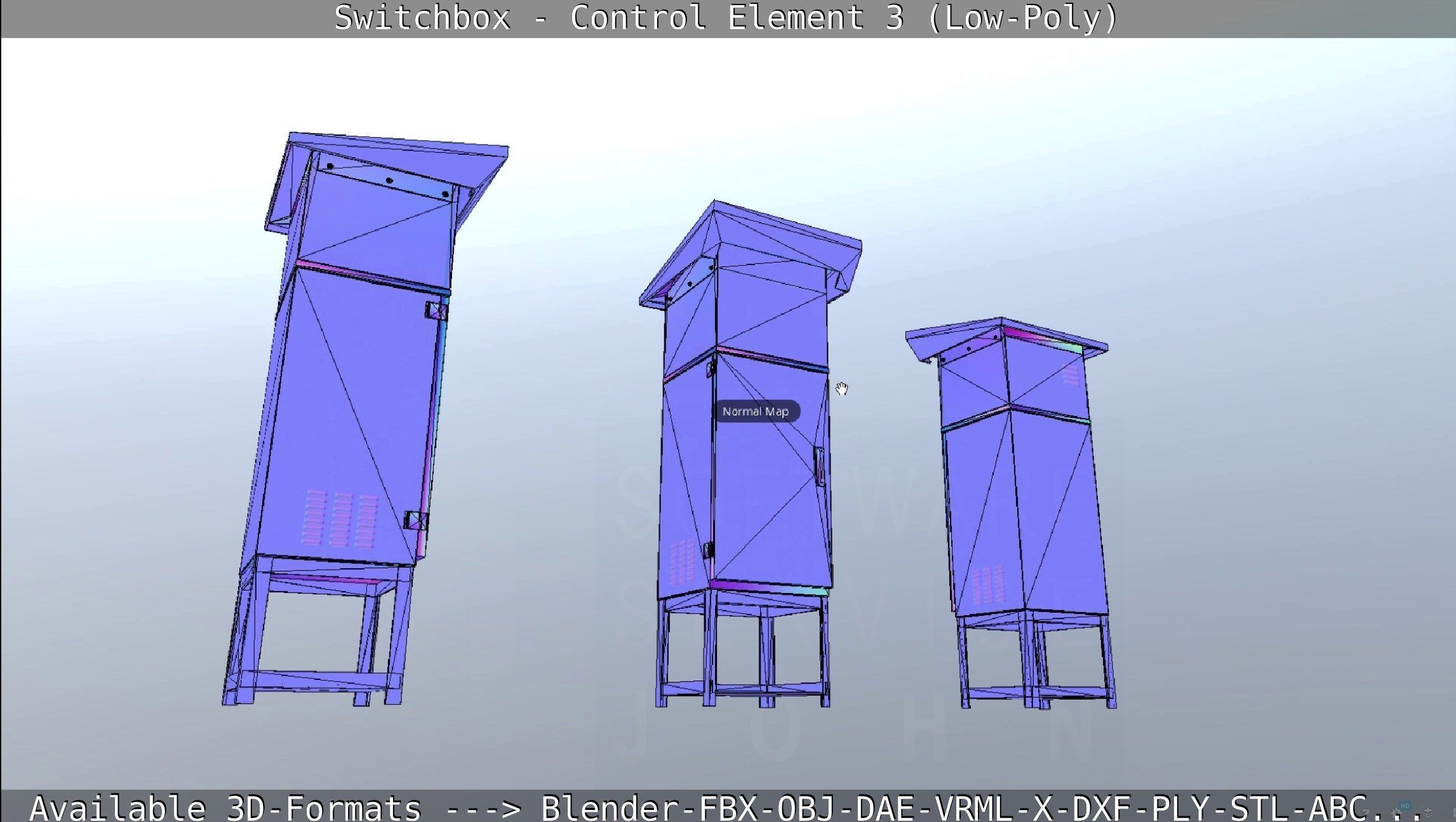 Switchbox - Control Element 3 - Low-Poly Low-poly 3D model_50