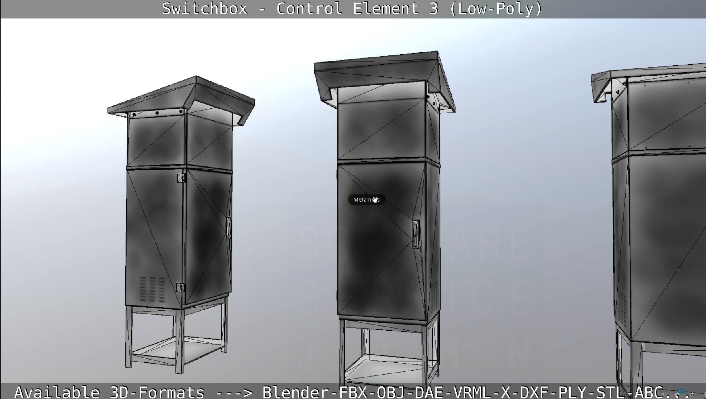Switchbox - Control Element 3 - Low-Poly Low-poly 3D model_47