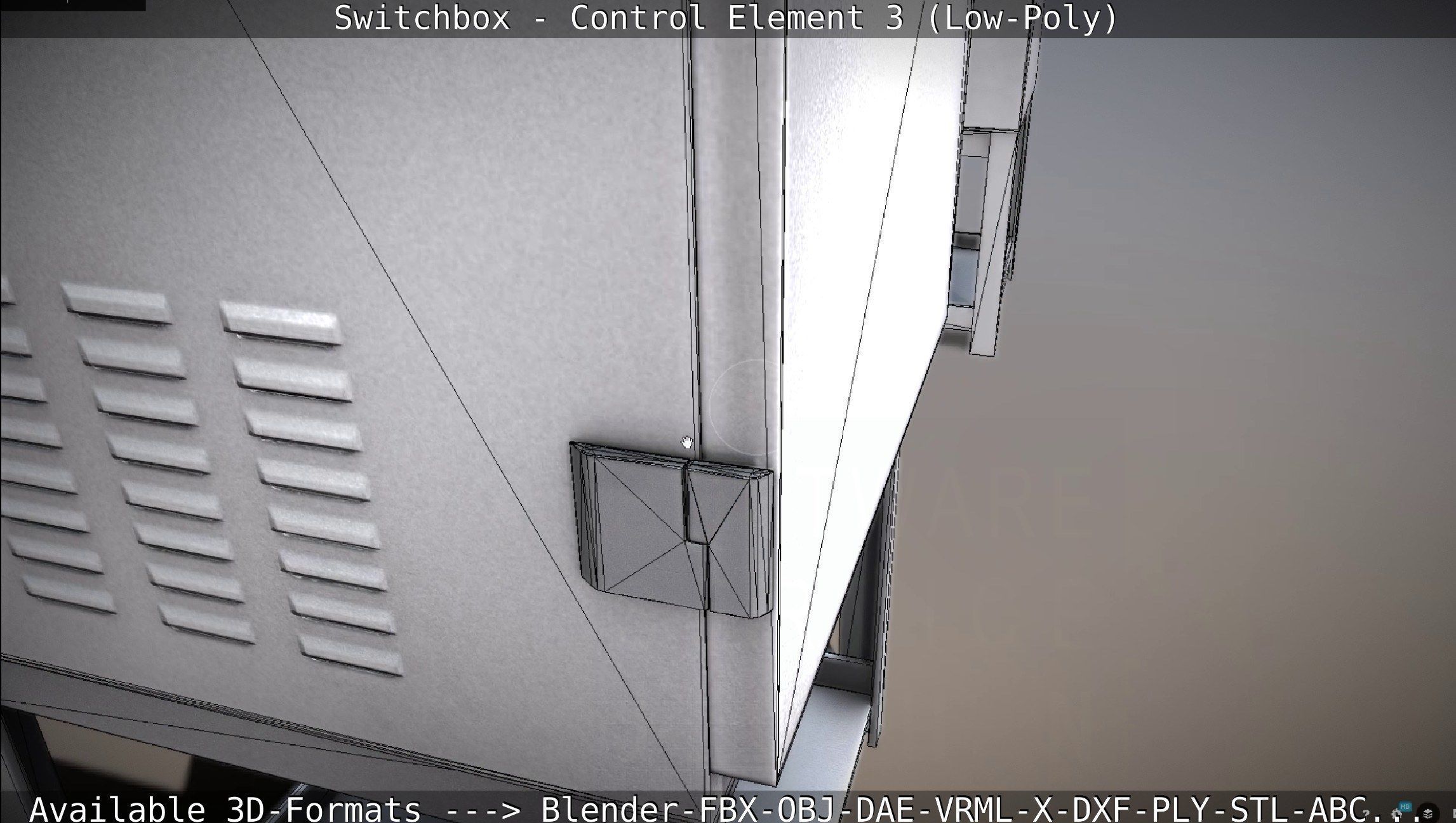 Switchbox - Control Element 3 - Low-Poly Low-poly 3D model_102