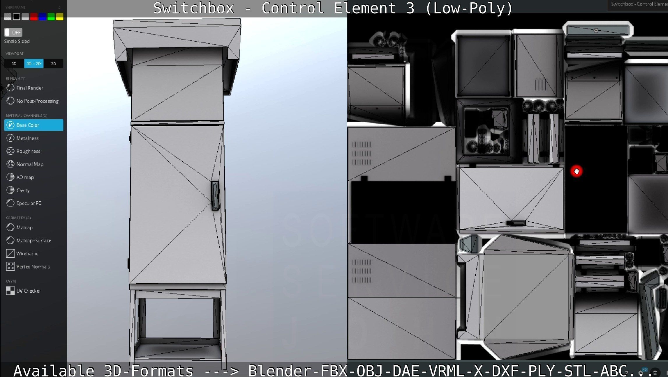 Switchbox - Control Element 3 - Low-Poly Low-poly 3D model_72