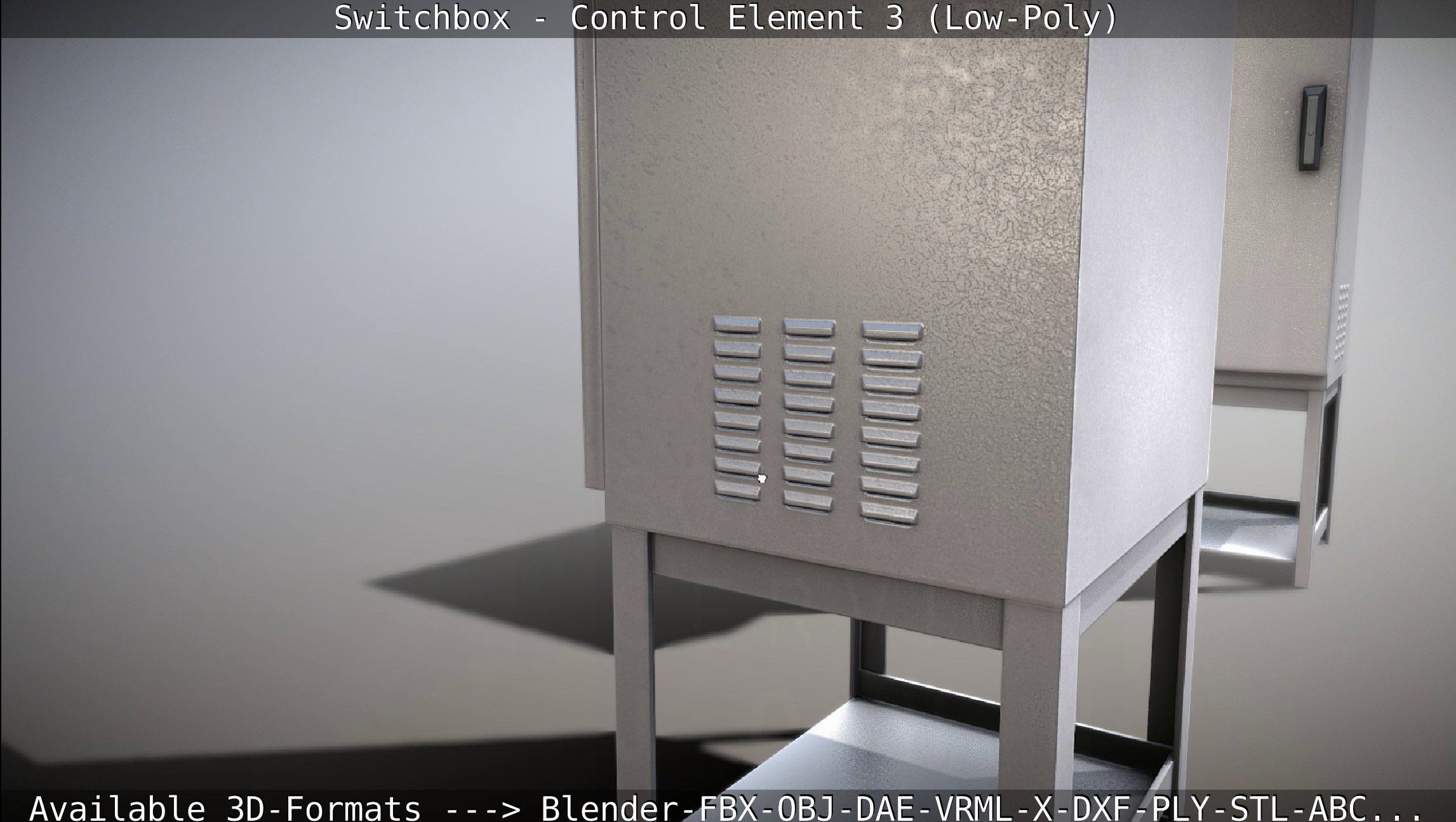 Switchbox - Control Element 3 - Low-Poly Low-poly 3D model_21