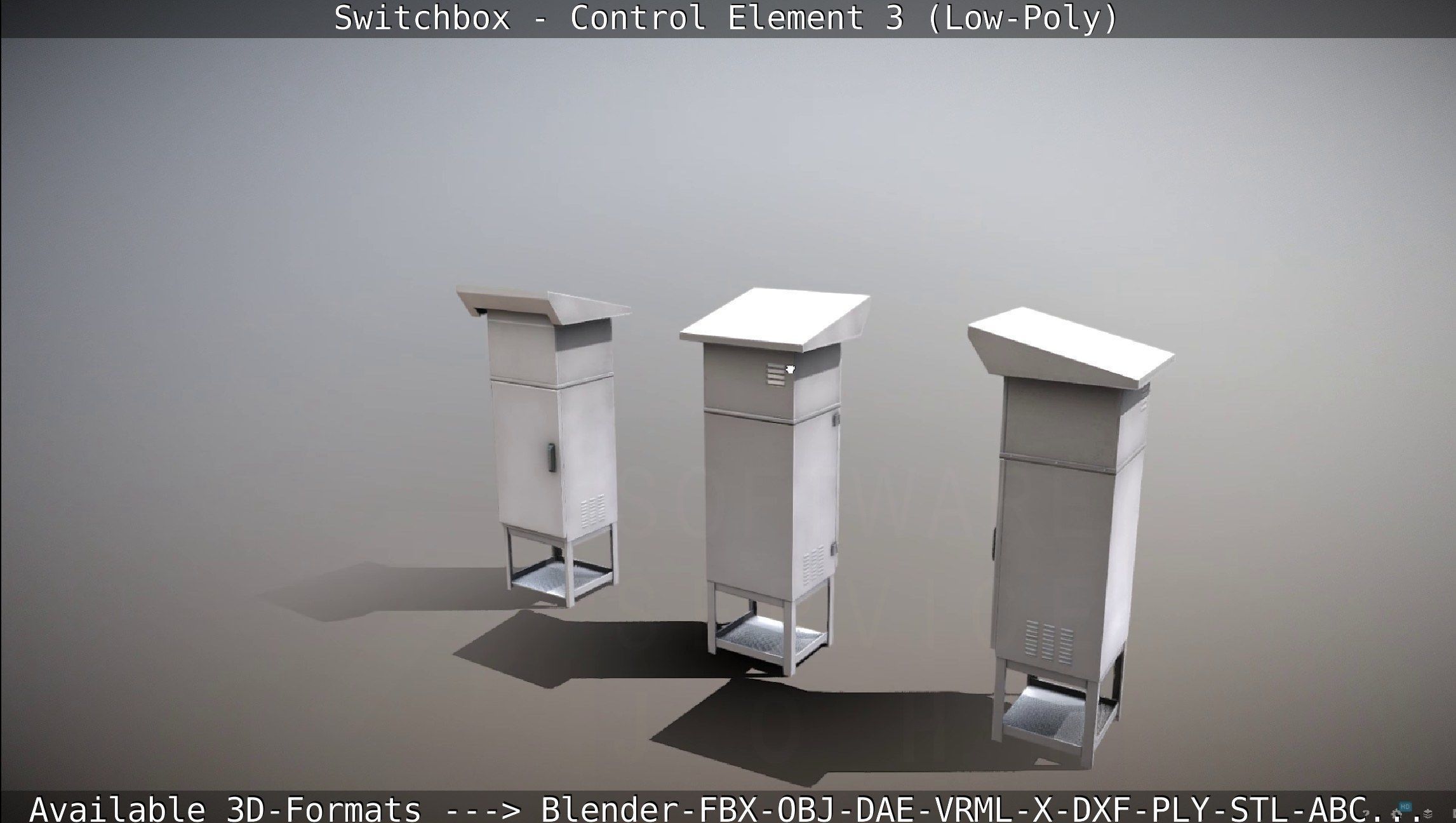 Switchbox - Control Element 3 - Low-Poly Low-poly 3D model_28