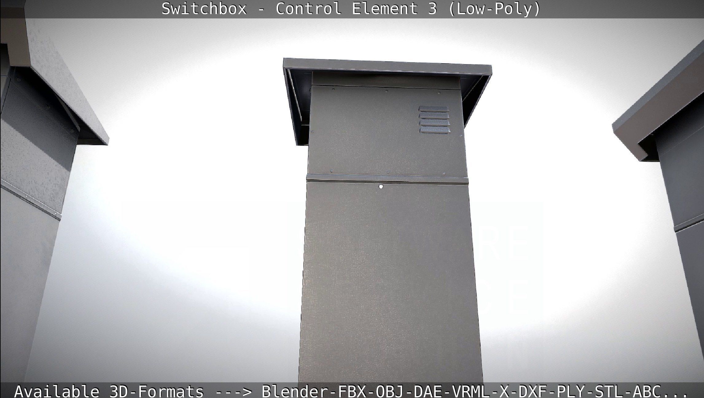 Switchbox - Control Element 3 - Low-Poly Low-poly 3D model_26