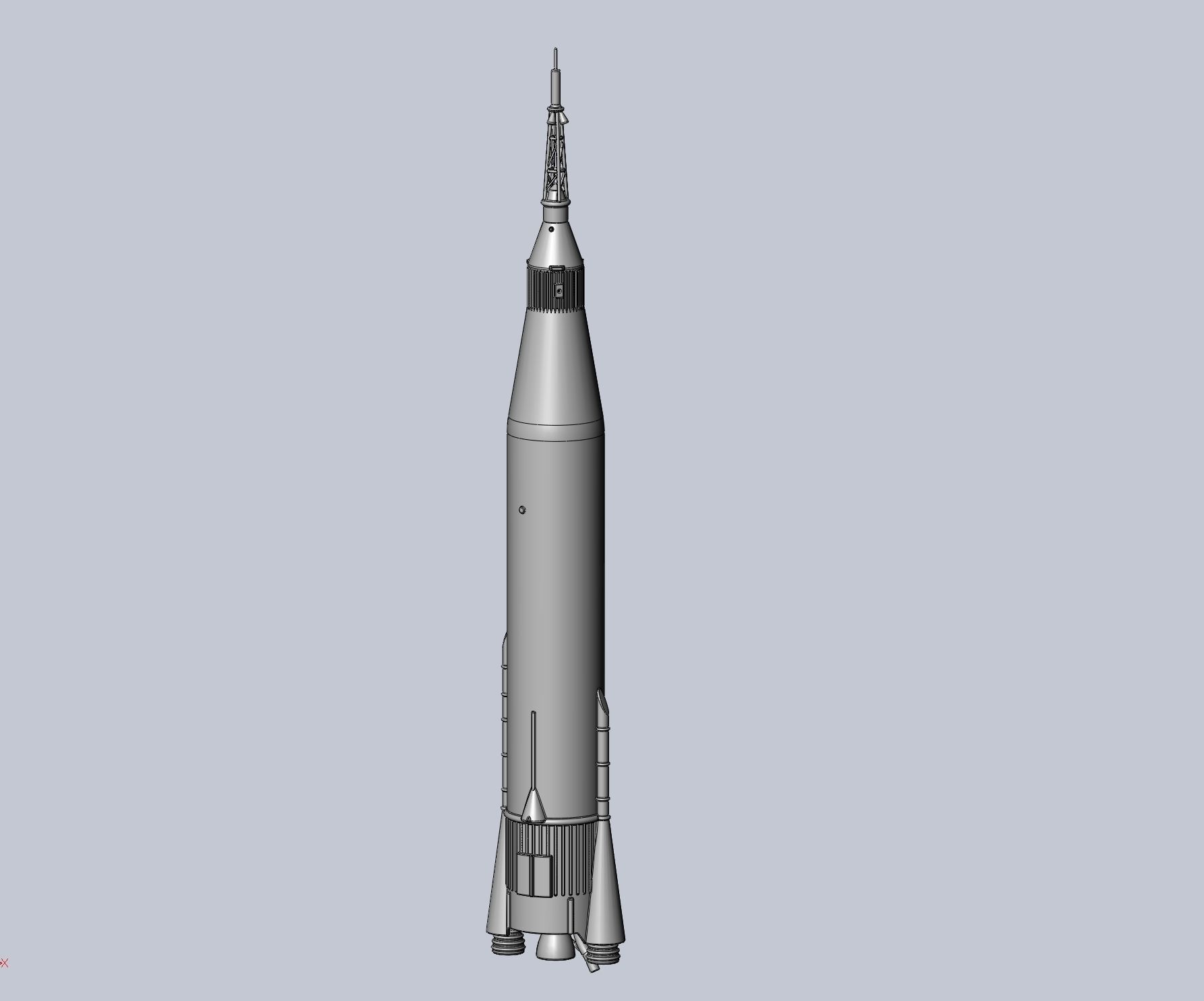 Mercury Atlas LV-3B Printable Rocket Model 3D print model_22