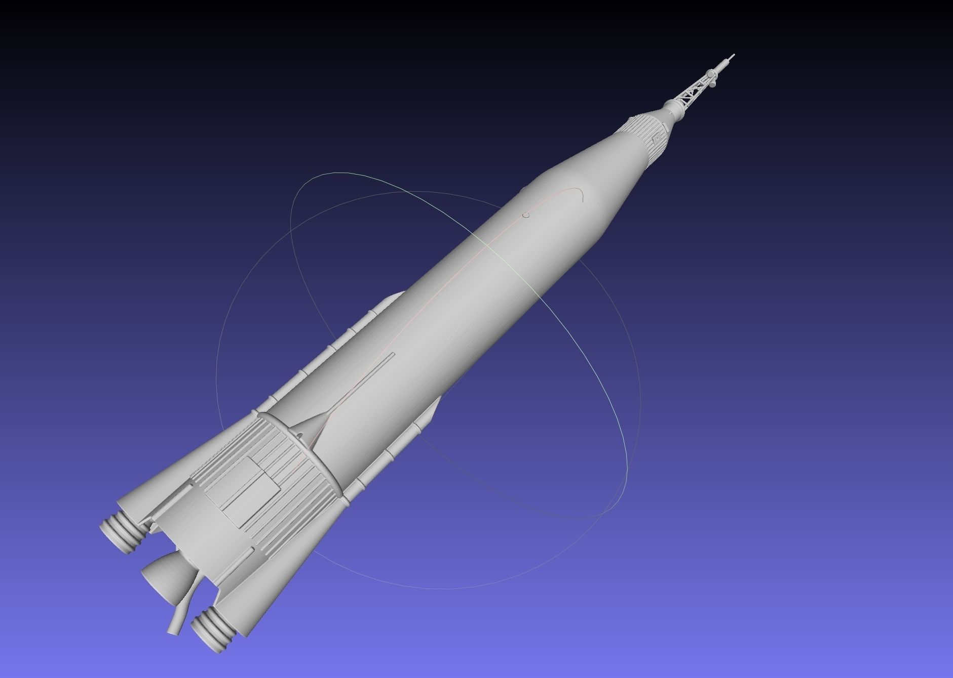 Mercury Atlas LV-3B Printable Rocket Model 3D print model_18