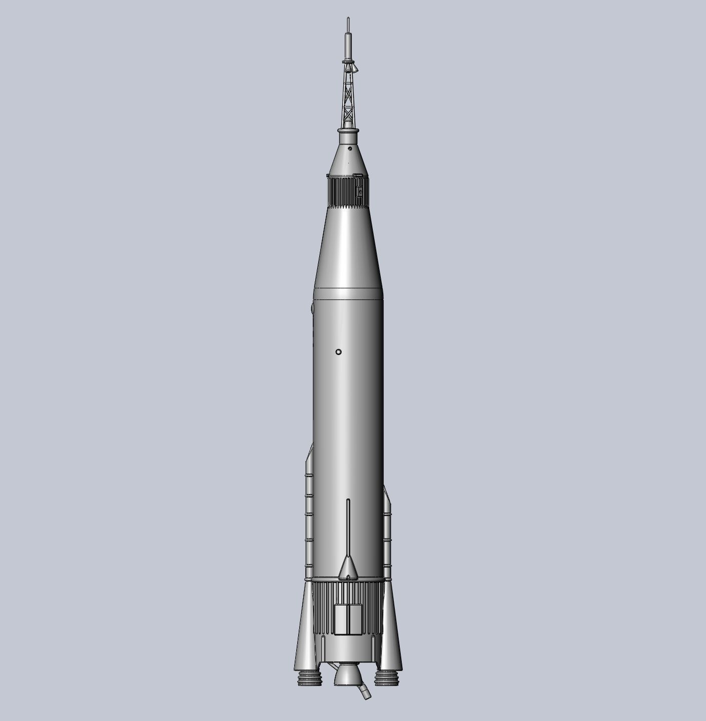 Mercury Atlas LV-3B Printable Rocket Model 3D print model_3