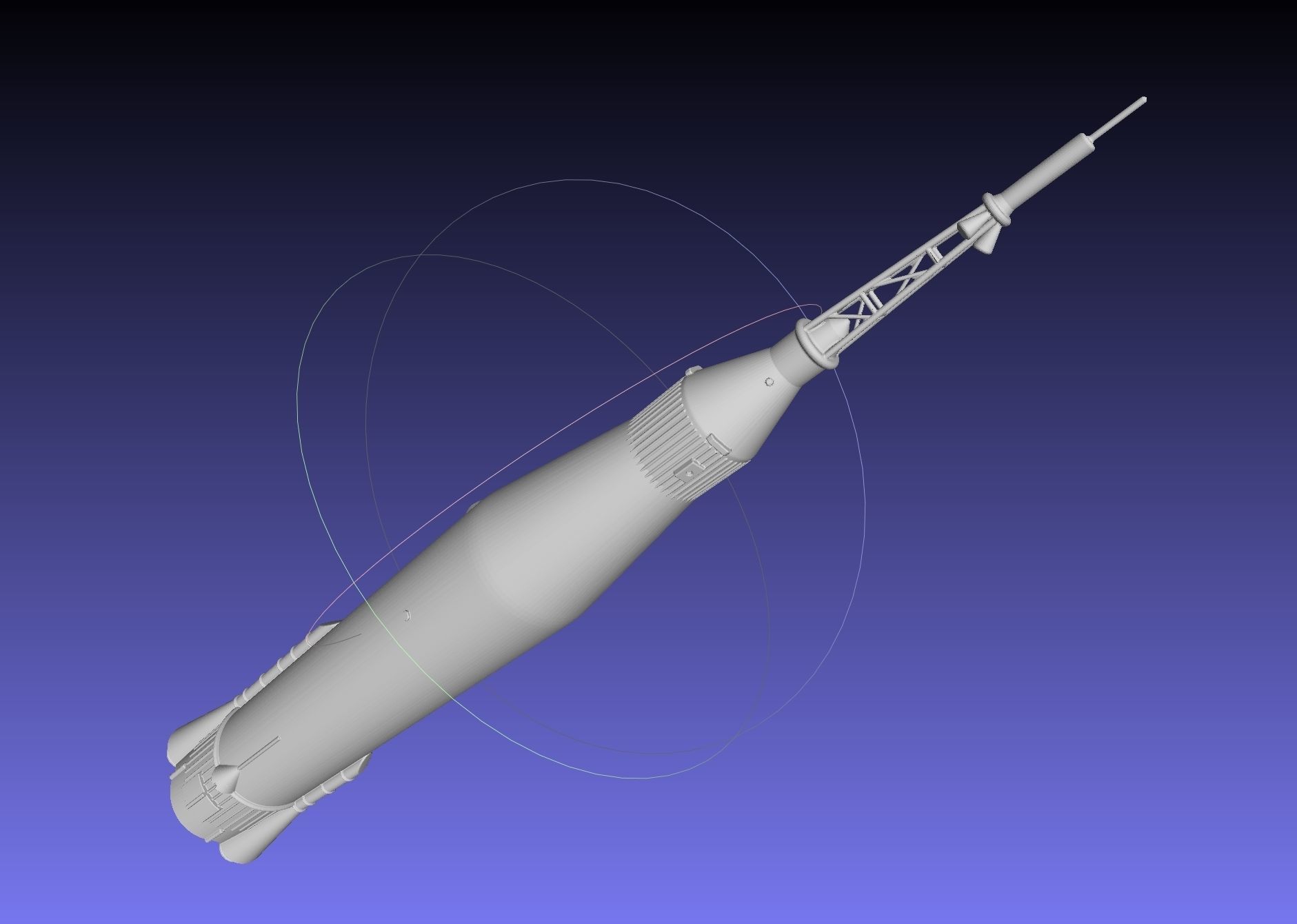Mercury Atlas LV-3B Printable Rocket Model 3D print model_37