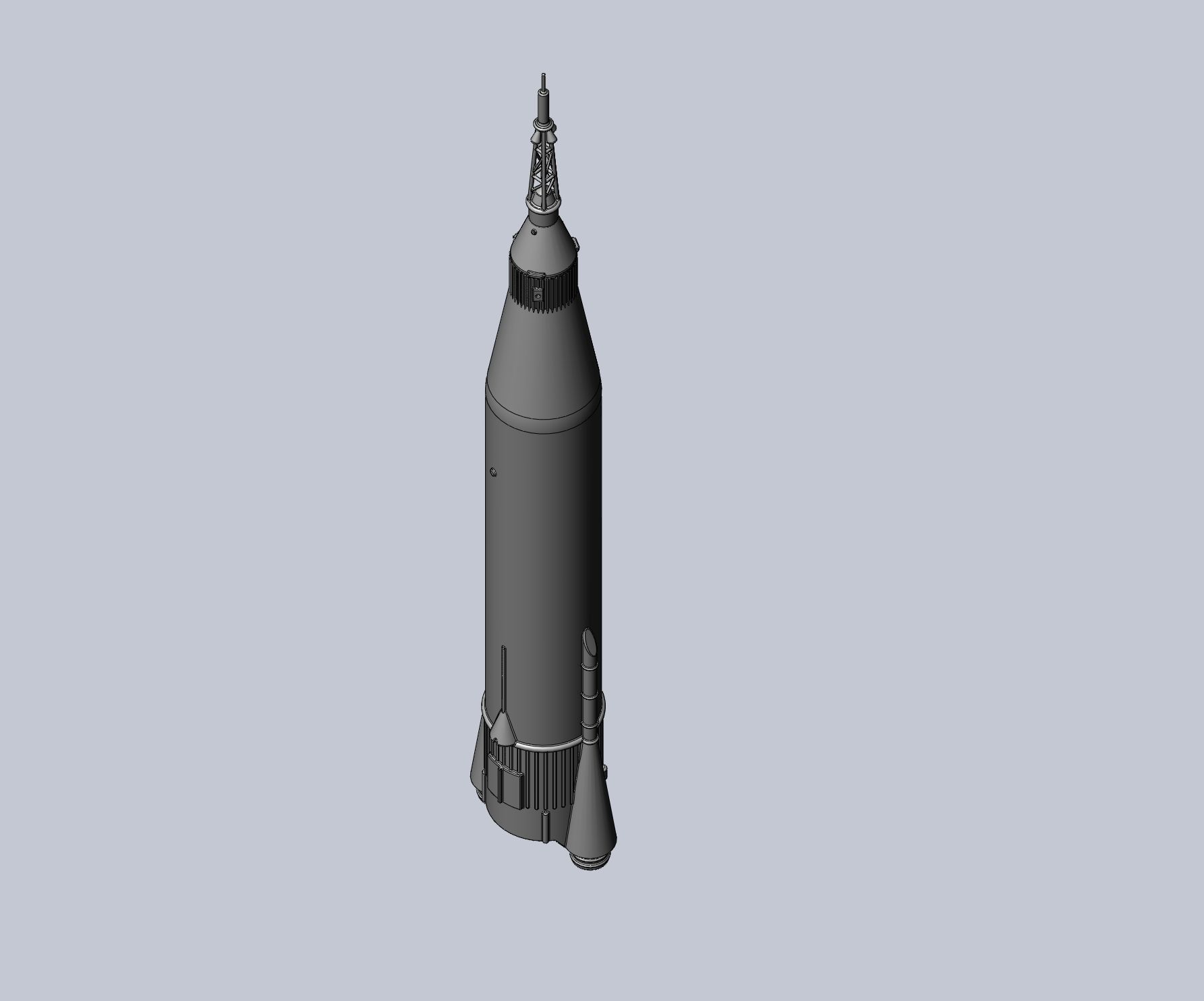 Mercury Atlas LV-3B Printable Rocket Model 3D print model_19