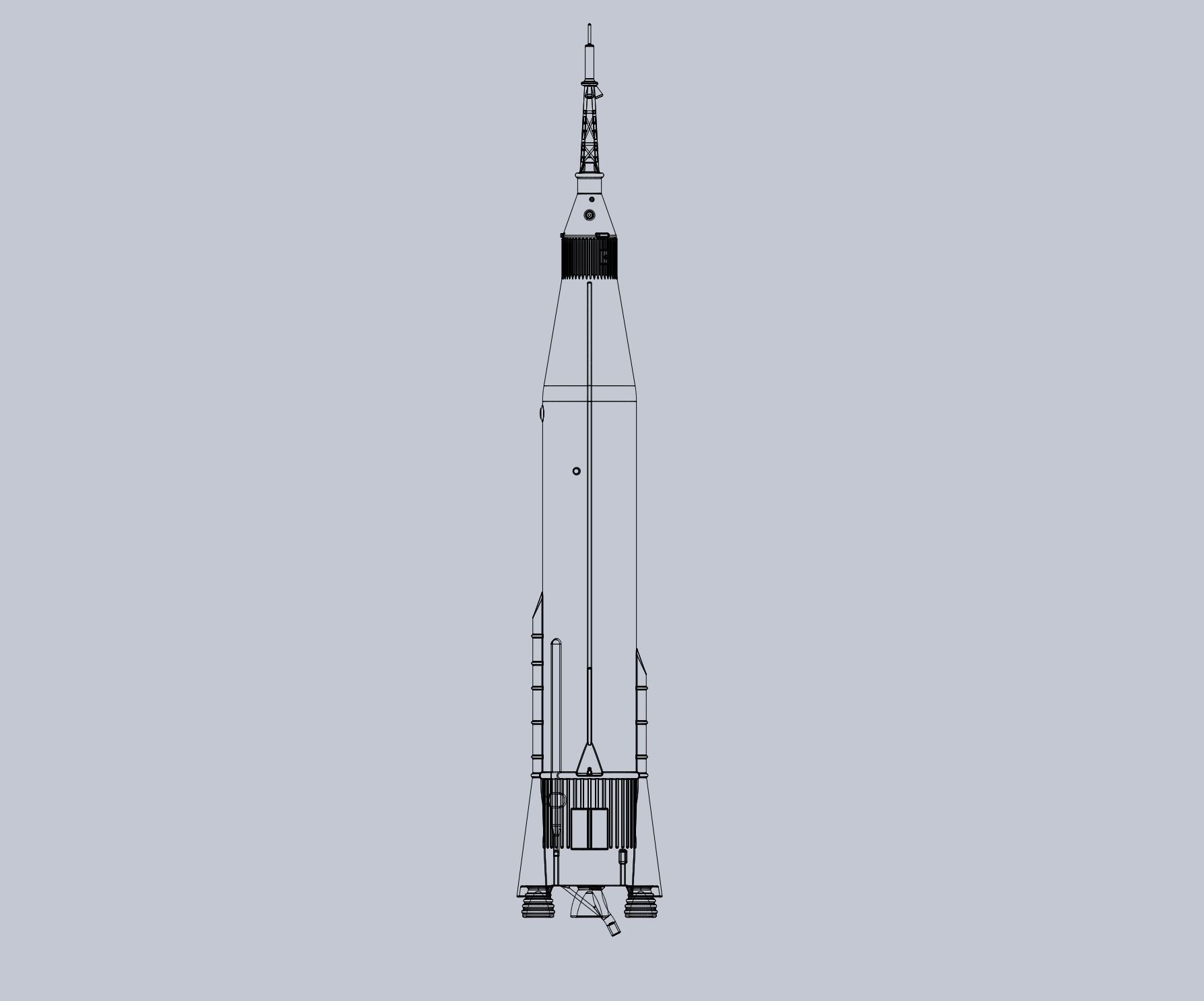 Mercury Atlas LV-3B Printable Rocket Model 3D print model_46