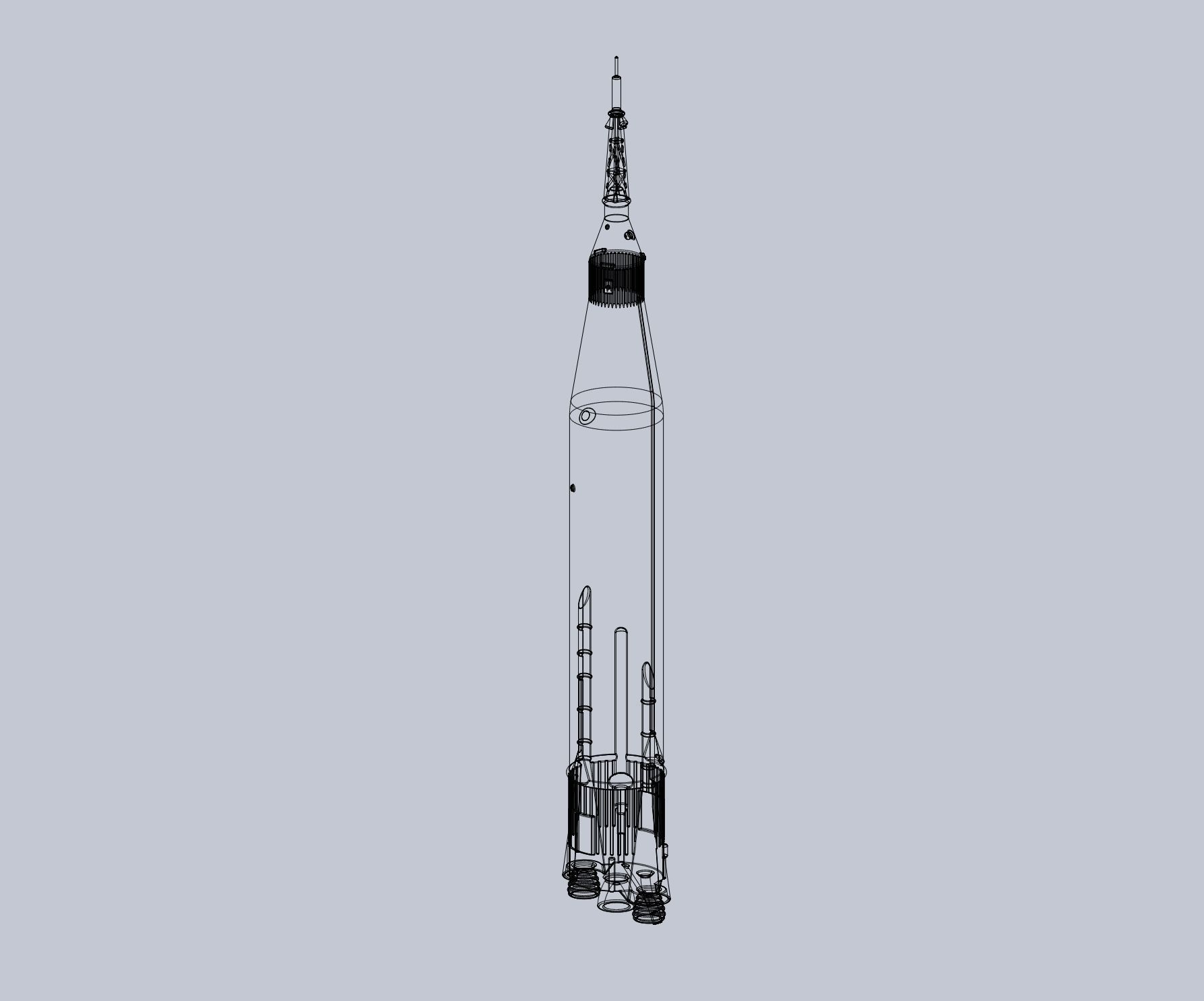 Mercury Atlas LV-3B Printable Rocket Model 3D print model_4