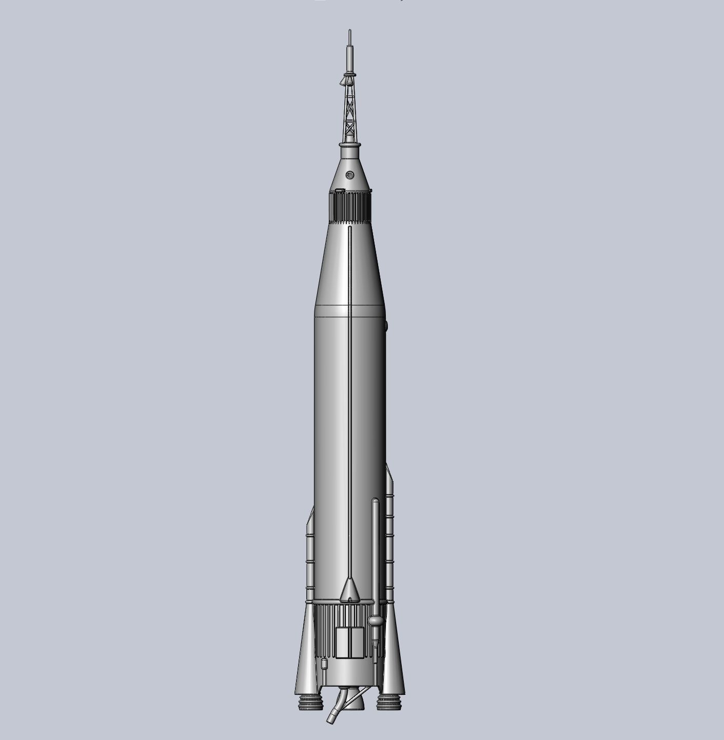 Mercury Atlas LV-3B Printable Rocket Model 3D print model_28