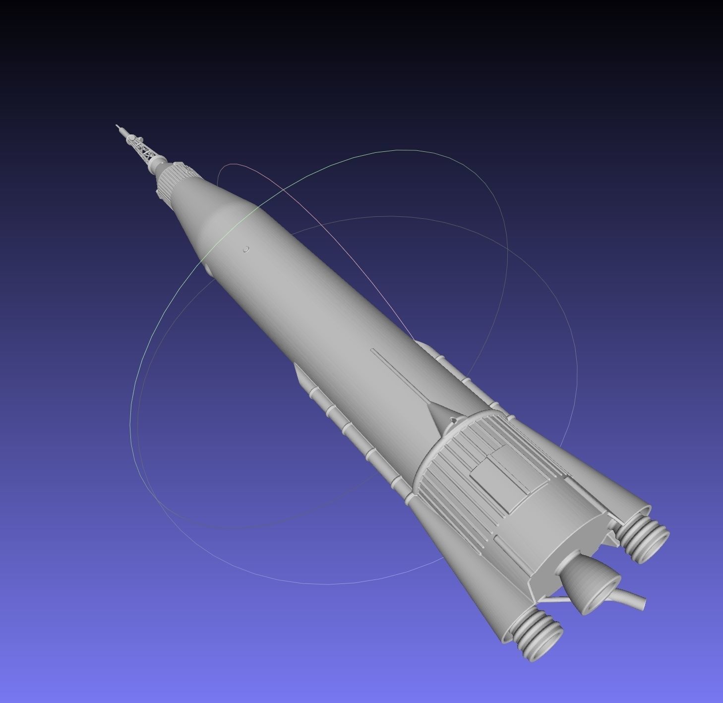 Mercury Atlas LV-3B Printable Rocket Model 3D print model_2