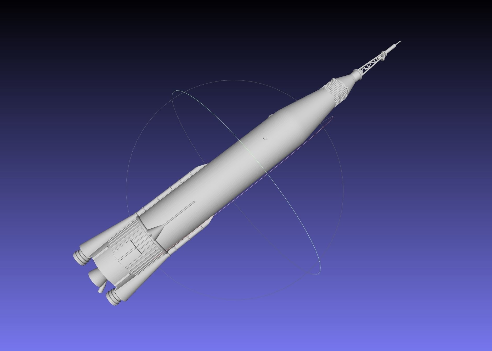 Mercury Atlas LV-3B Printable Rocket Model 3D print model_42
