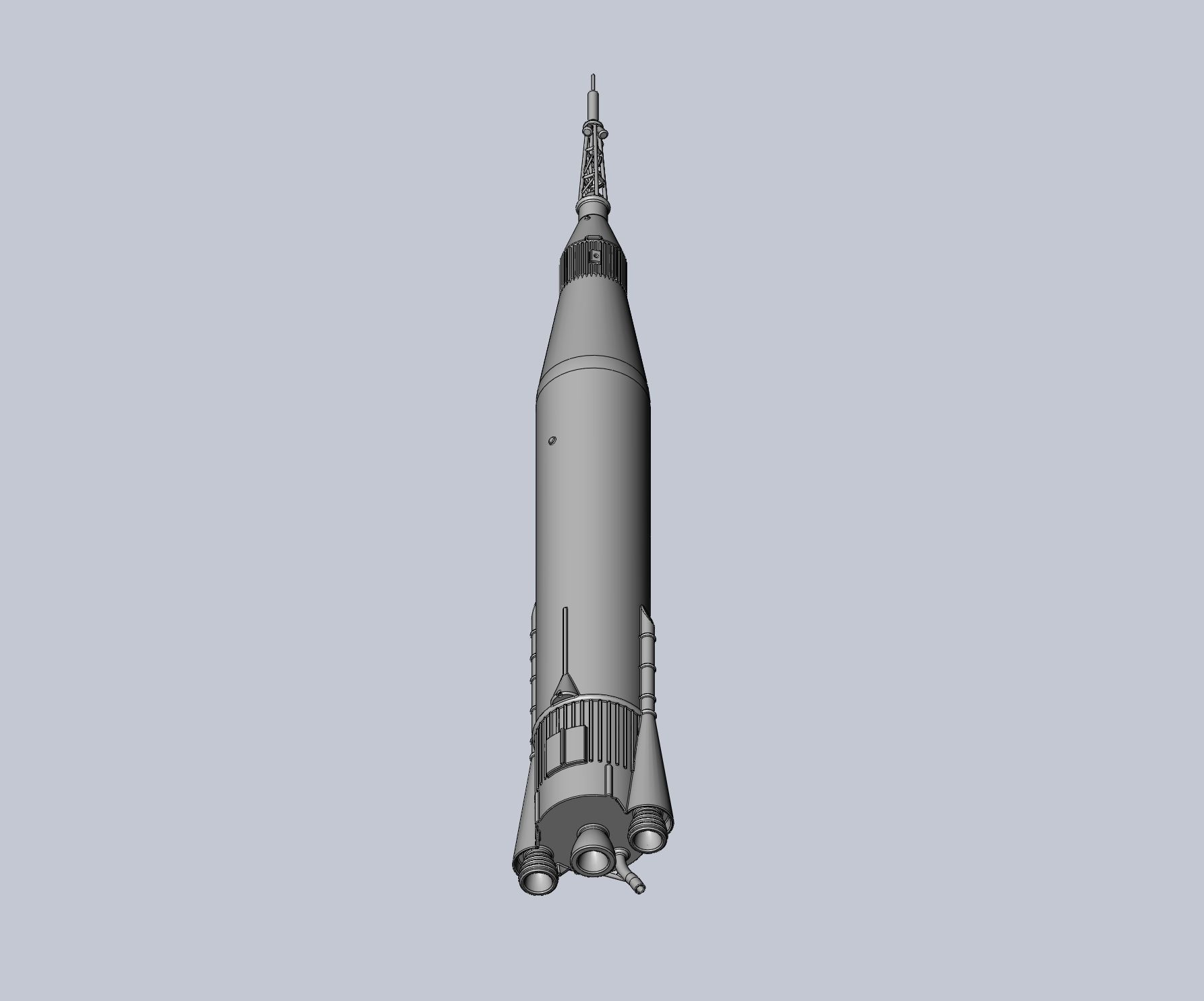 Mercury Atlas LV-3B Printable Rocket Model 3D print model_7