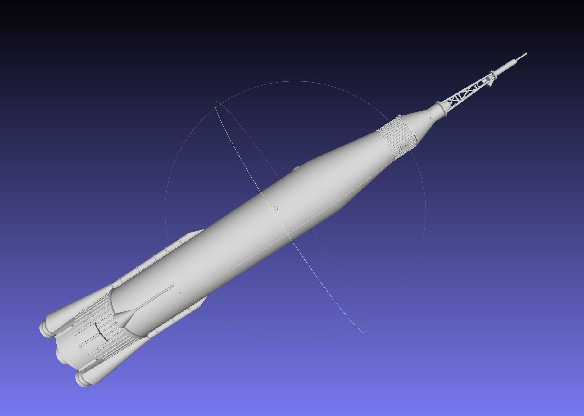 Mercury Atlas LV-3B Printable Rocket Model 3D print model_38
