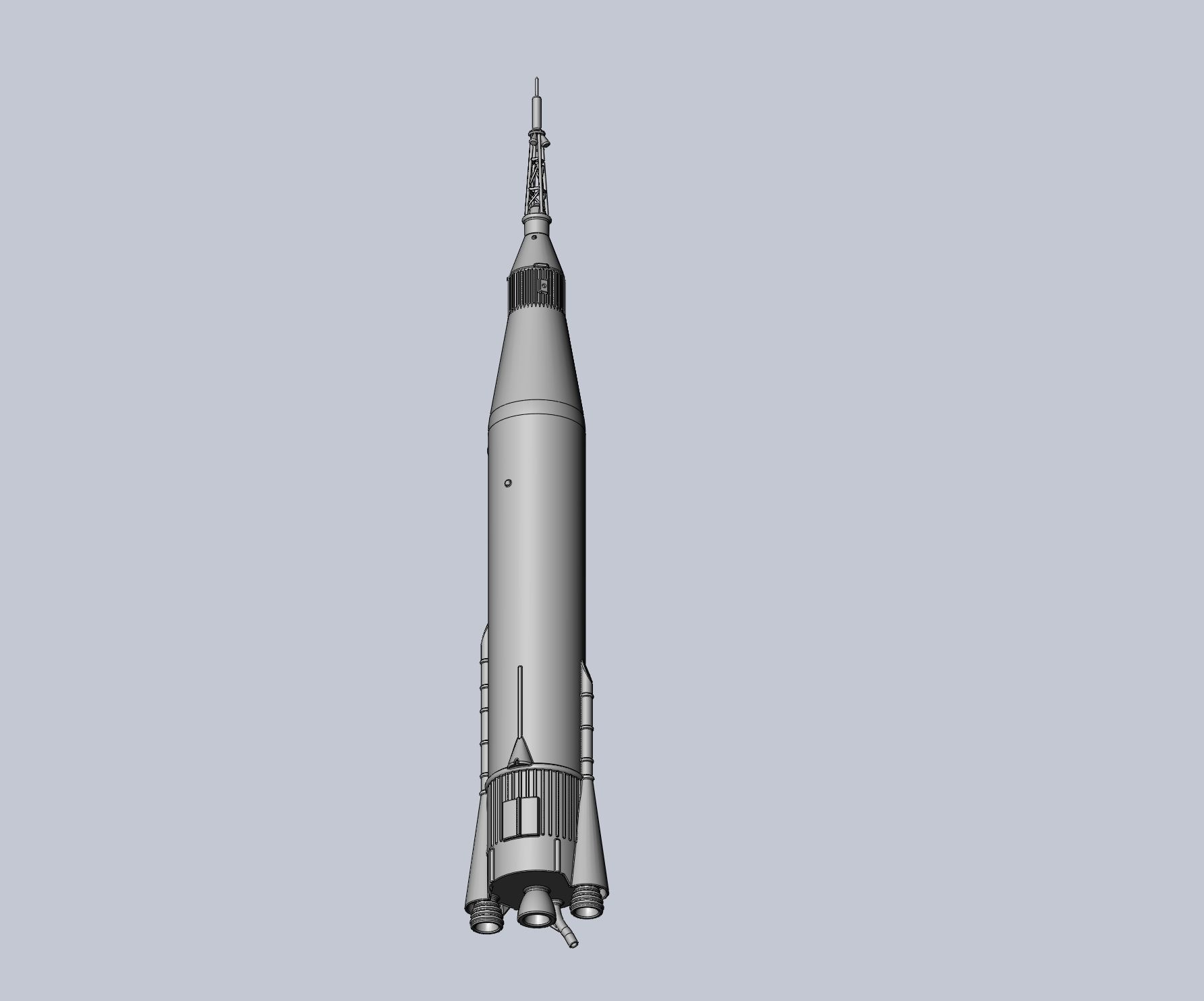 Mercury Atlas LV-3B Printable Rocket Model 3D print model_23