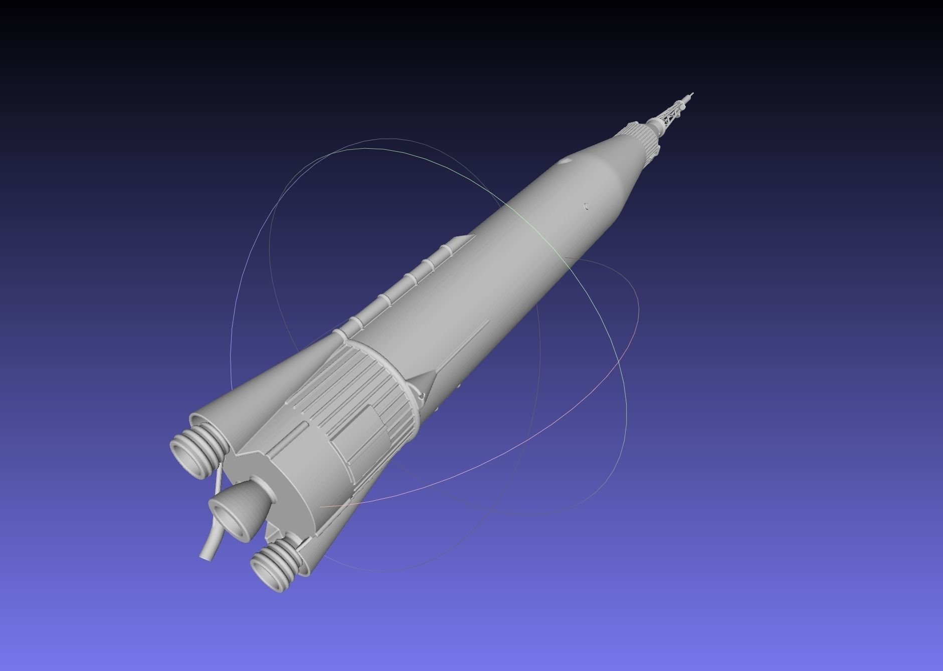 Mercury Atlas LV-3B Printable Rocket Model 3D print model_34