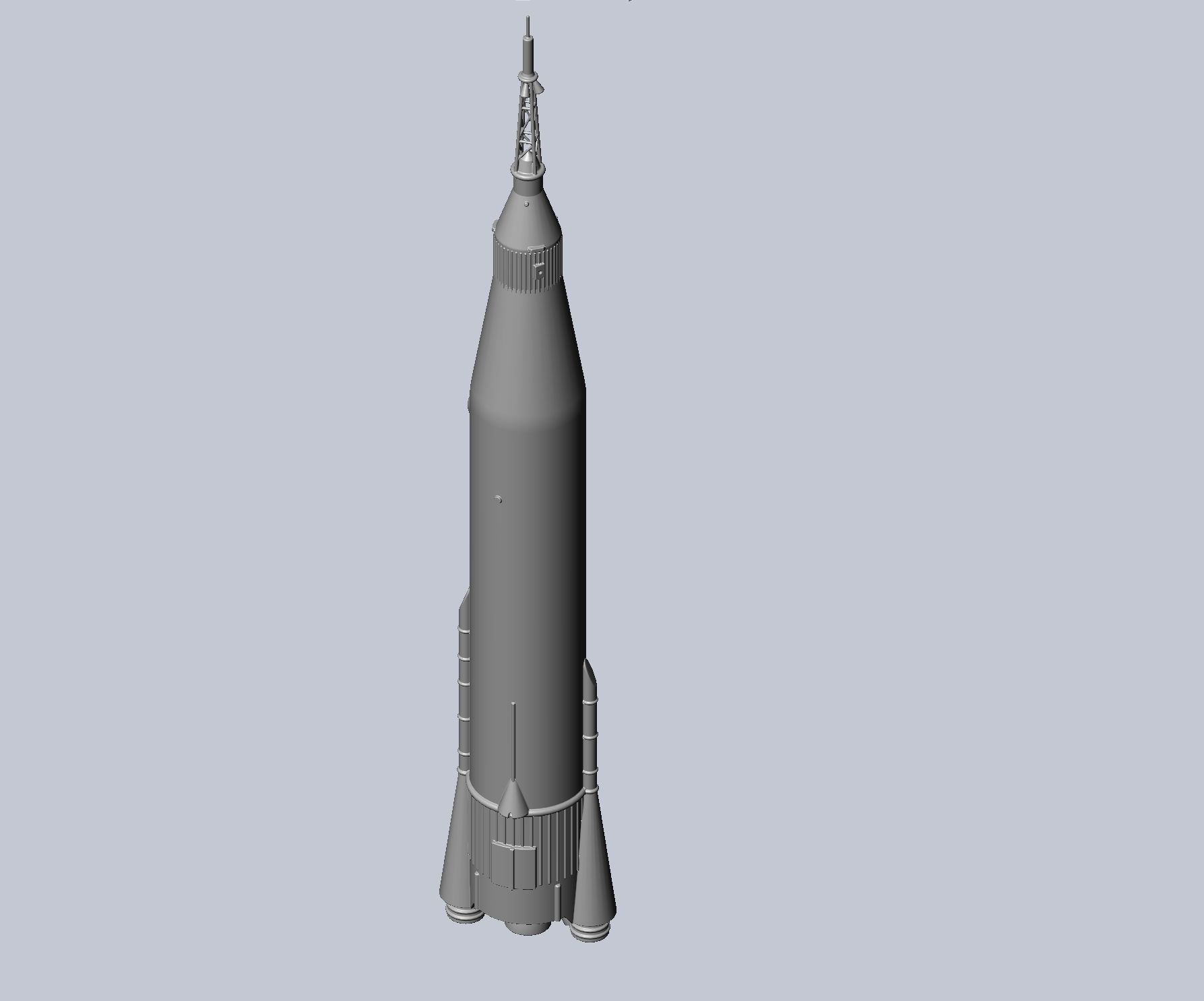 Mercury Atlas LV-3B Printable Rocket Model 3D print model_25