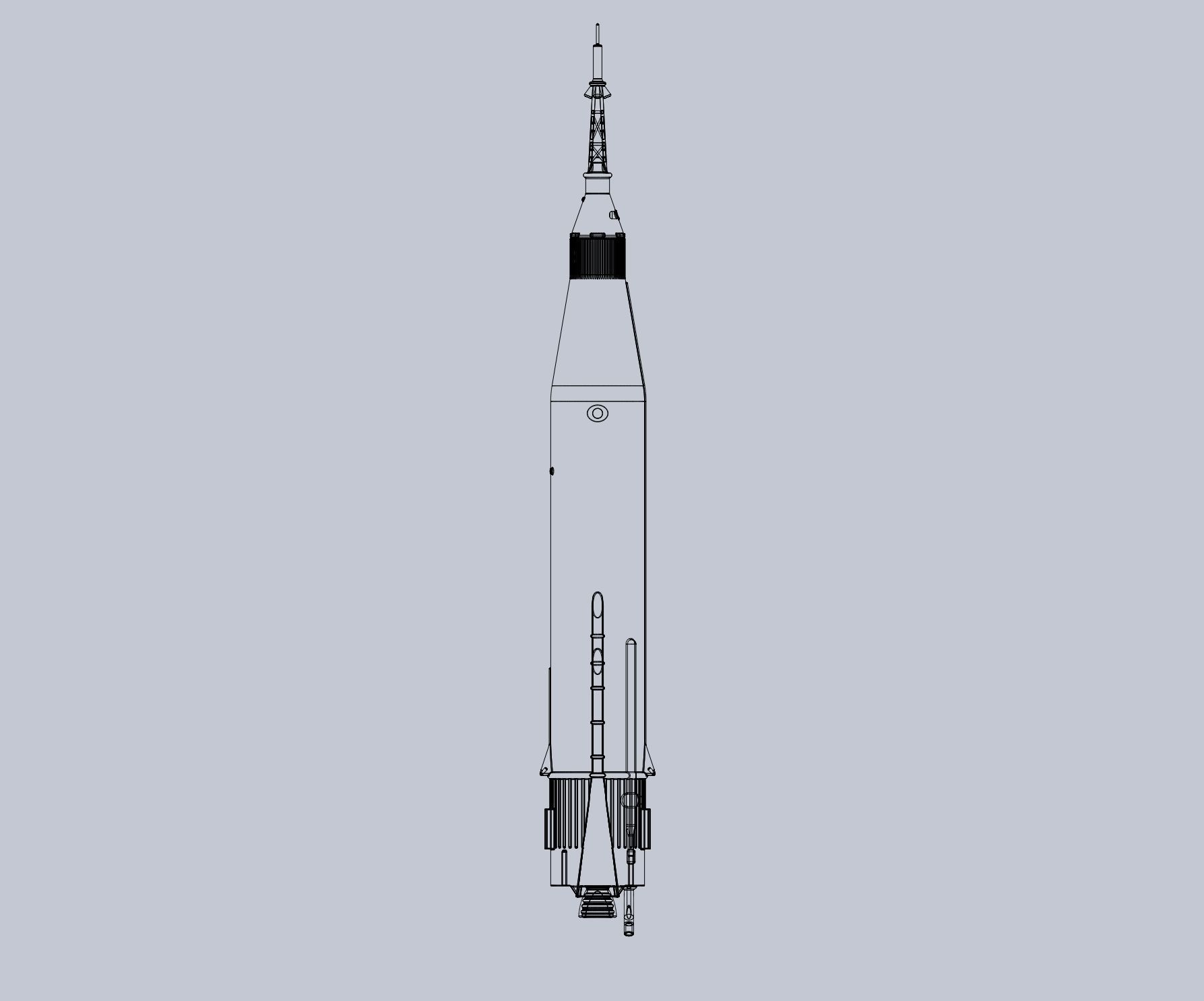 Mercury Atlas LV-3B Printable Rocket Model 3D print model_47