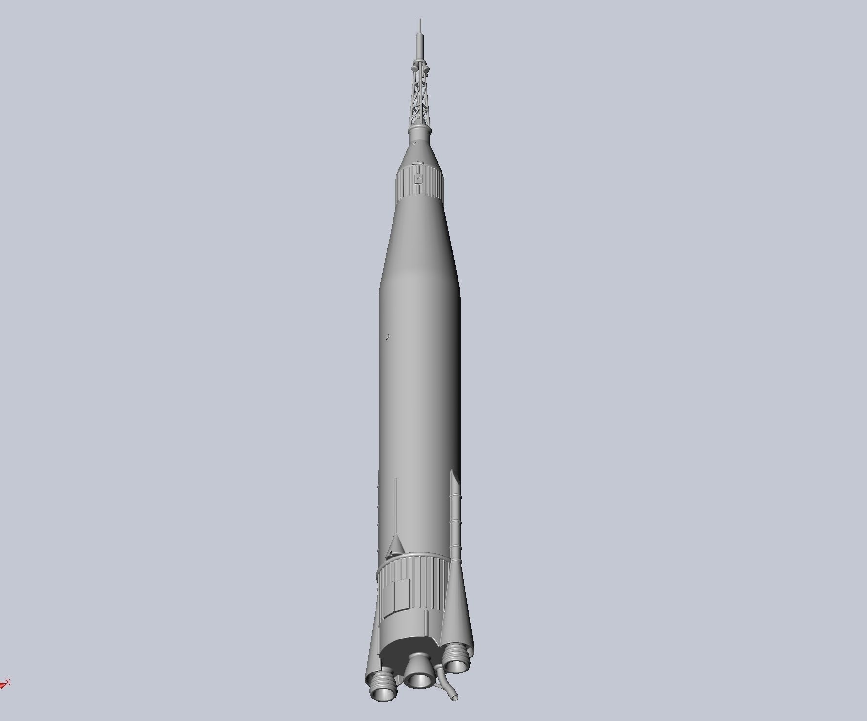 Mercury Atlas LV-3B Printable Rocket Model 3D print model_6