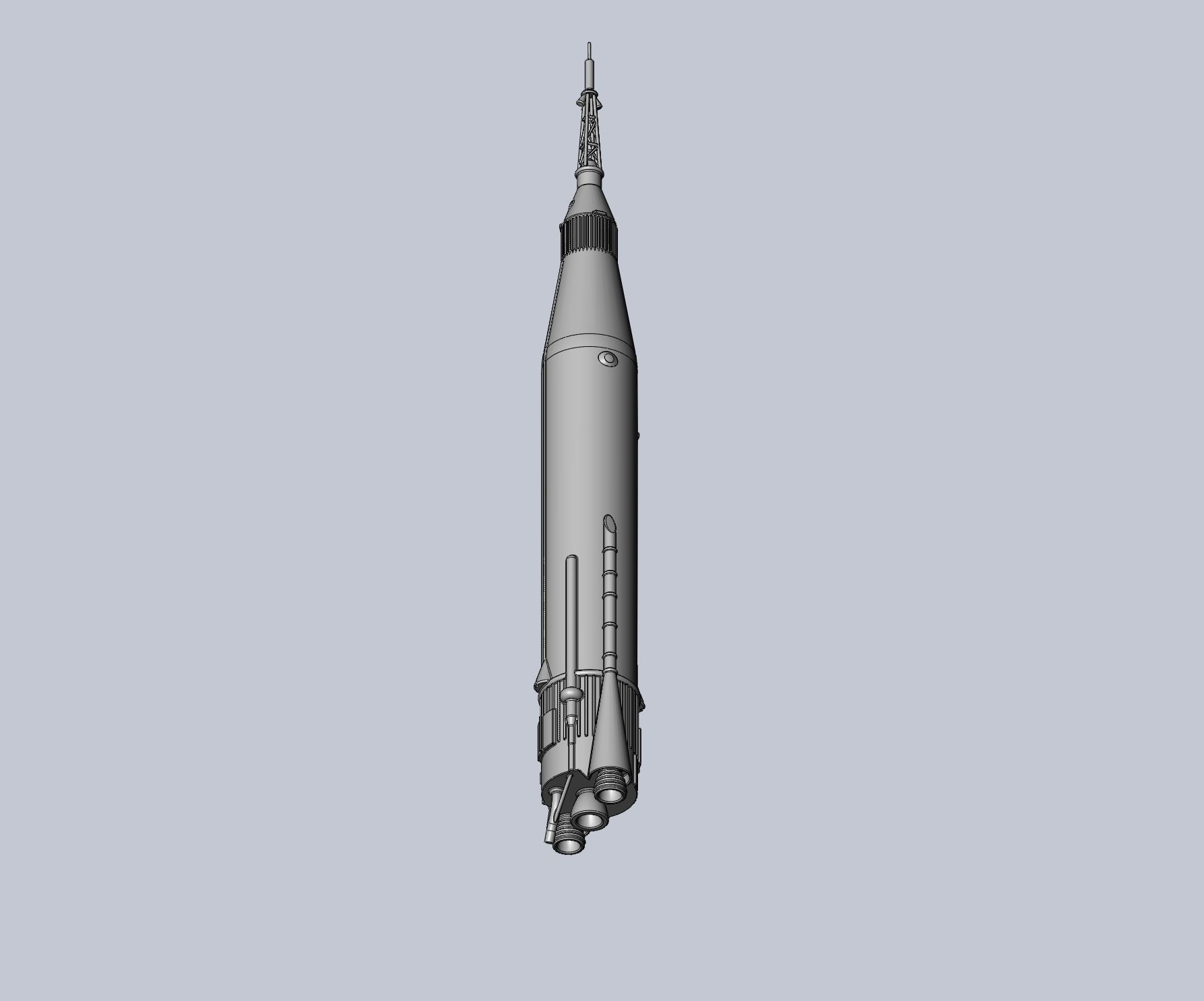 Mercury Atlas LV-3B Printable Rocket Model 3D print model_13