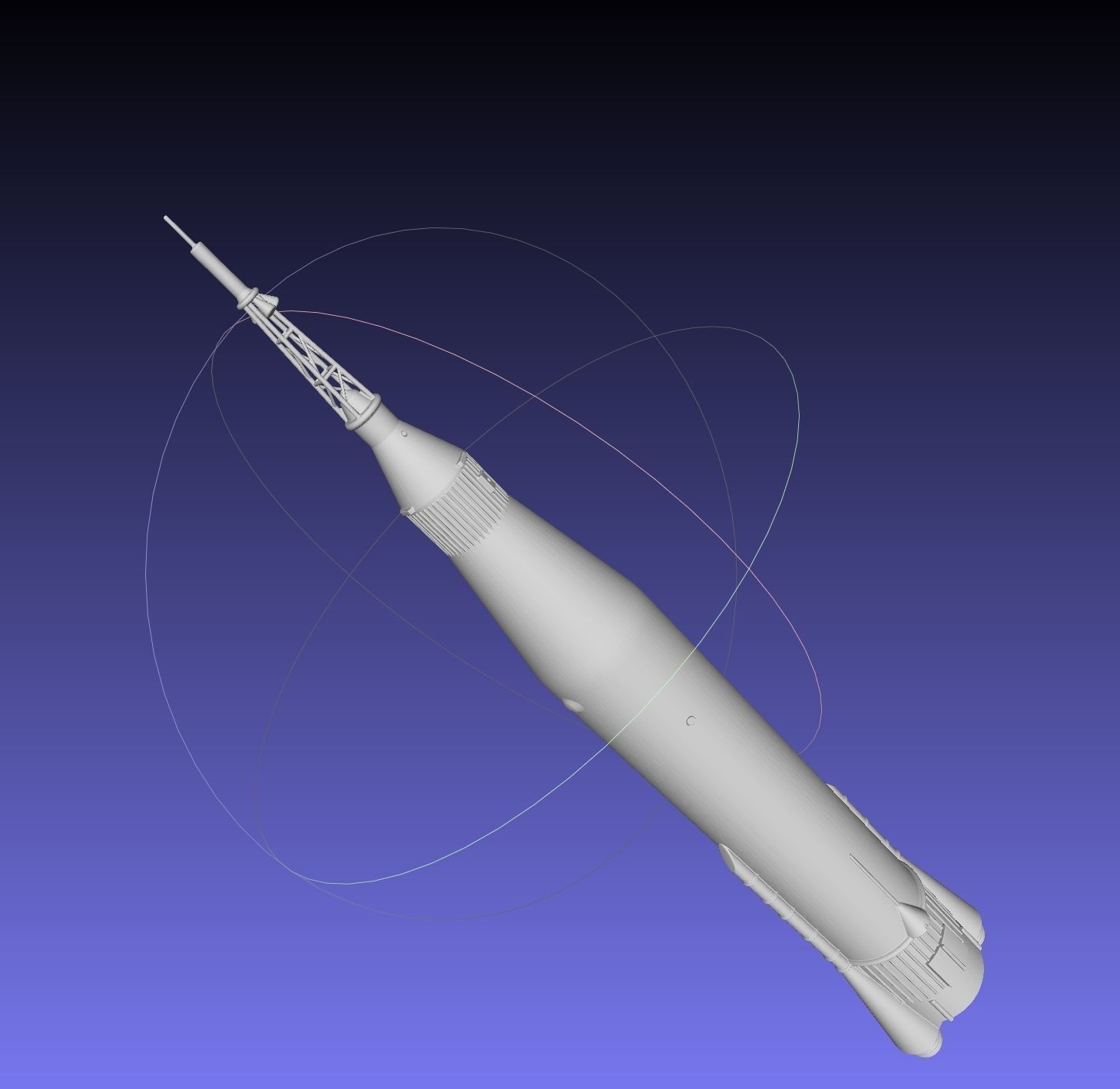 Mercury Atlas LV-3B Printable Rocket Model 3D print model_29