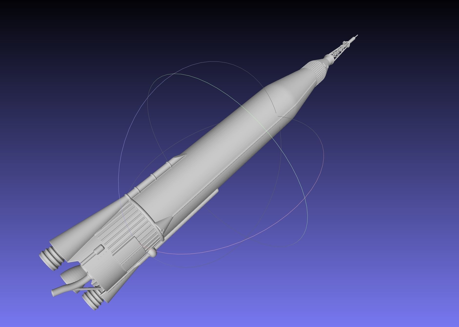 Mercury Atlas LV-3B Printable Rocket Model 3D print model_40