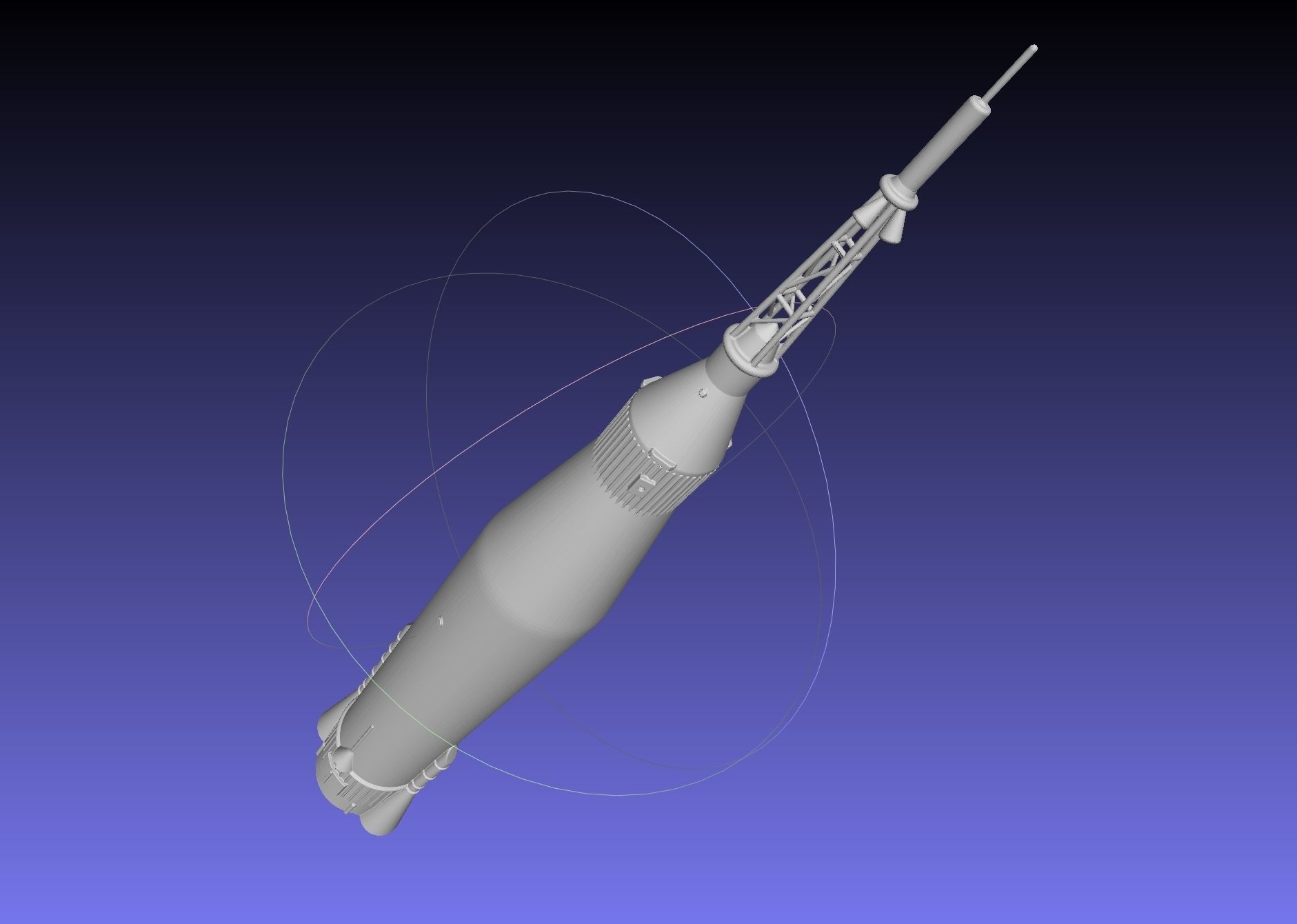 Mercury Atlas LV-3B Printable Rocket Model 3D print model_21