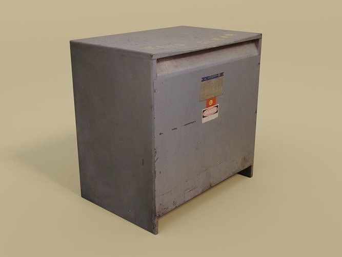 Industrial Transformer Low-poly 3D model