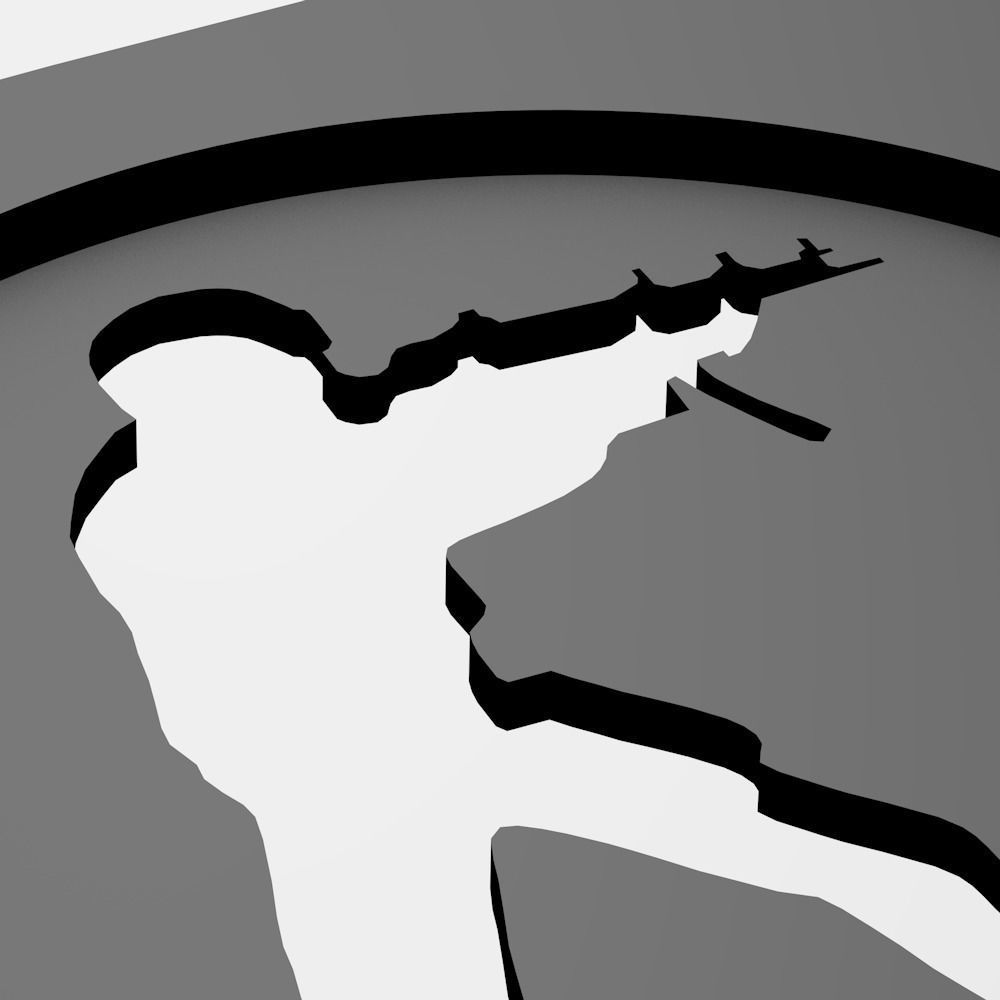 Keychain game logo  3D print model_2