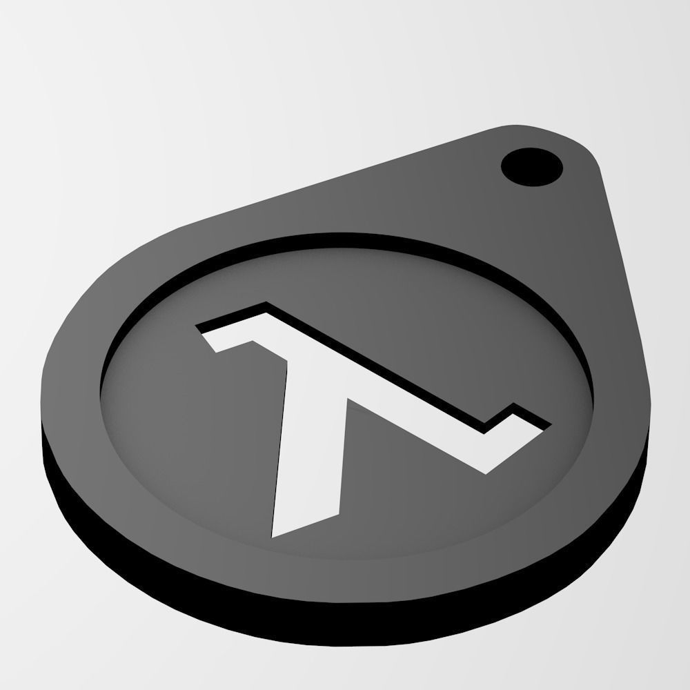 Keychain game logo  3D print model_5