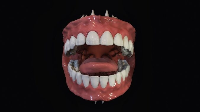 Teeth - Mouth for character Low-poly 3D model
