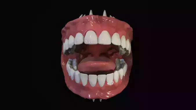 Teeth - Mouth for character Low-poly 3D model