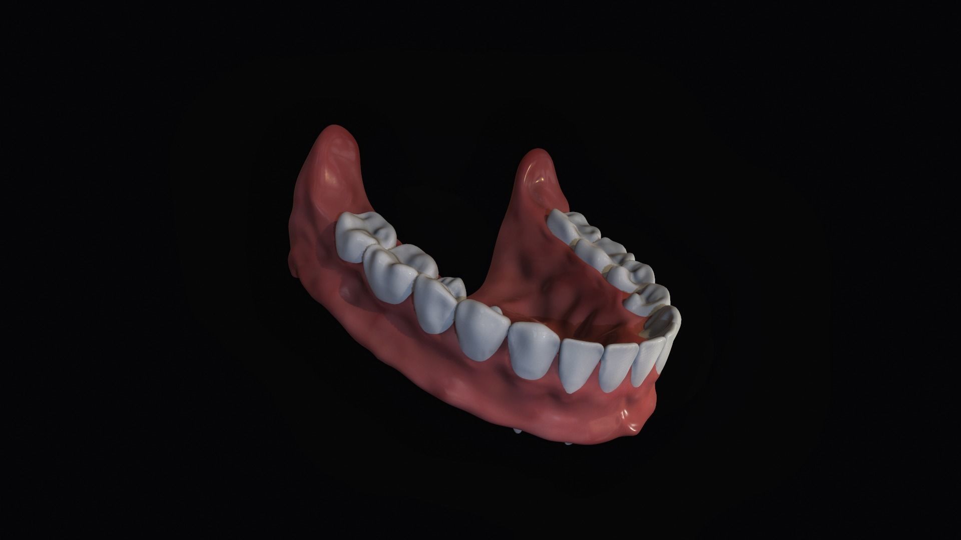 Teeth - Mouth for character Low-poly 3D model_9