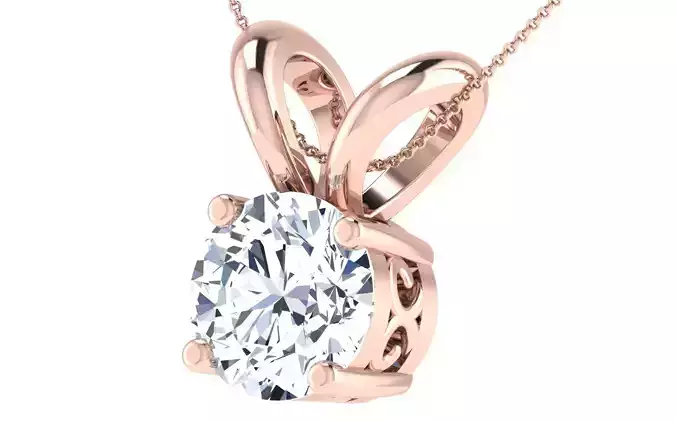 Solitaire pendant 3dm stl render detail 3D print model 3D print model