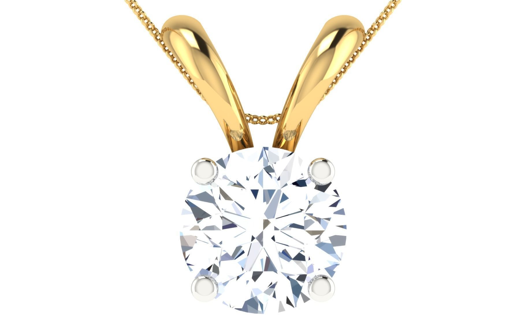 Solitaire pendant 3dm stl render detail 3D print model 3D print model_13